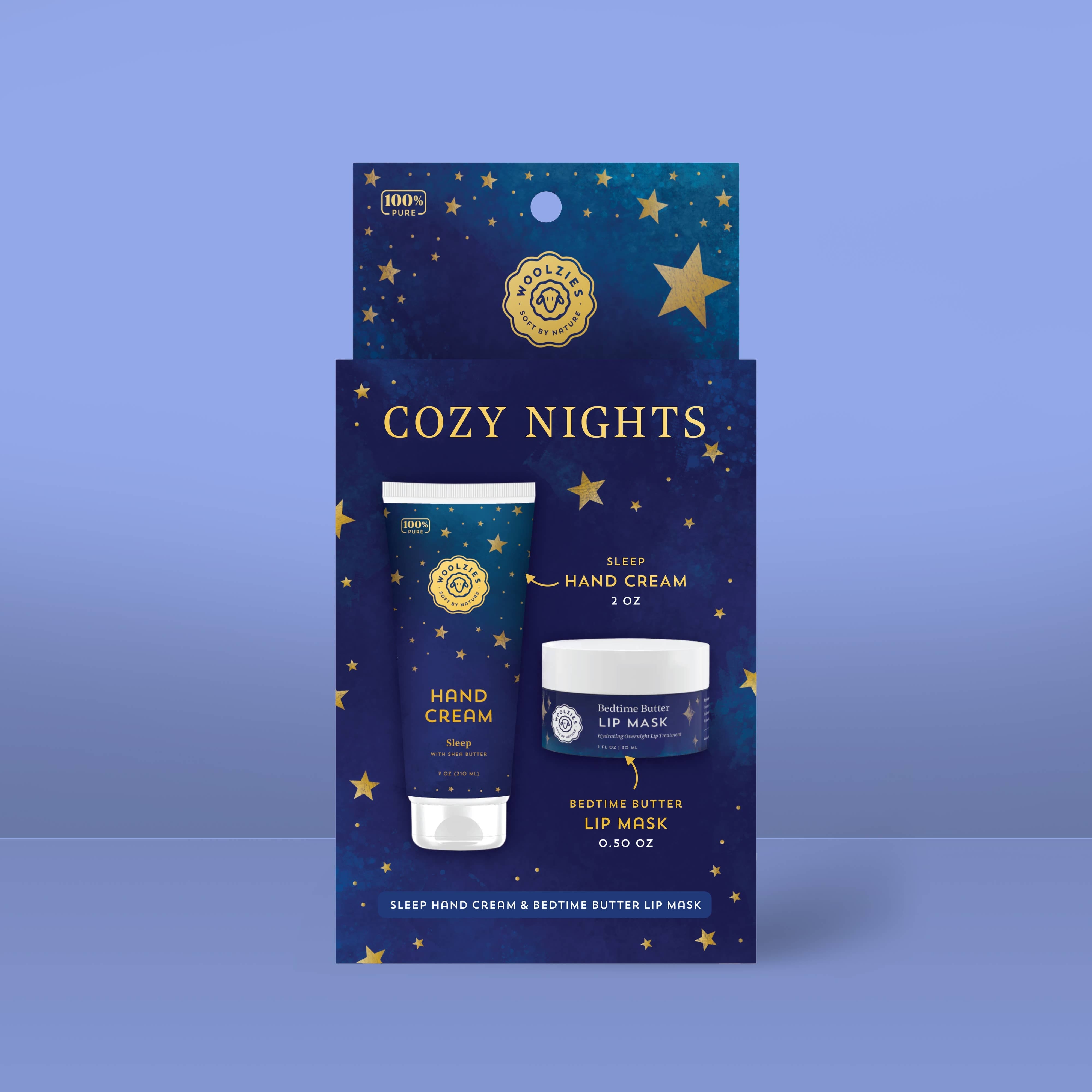 Woolzies Cozy Nights Duo - Sleep Hand Cream & Bedtime Lip Mask