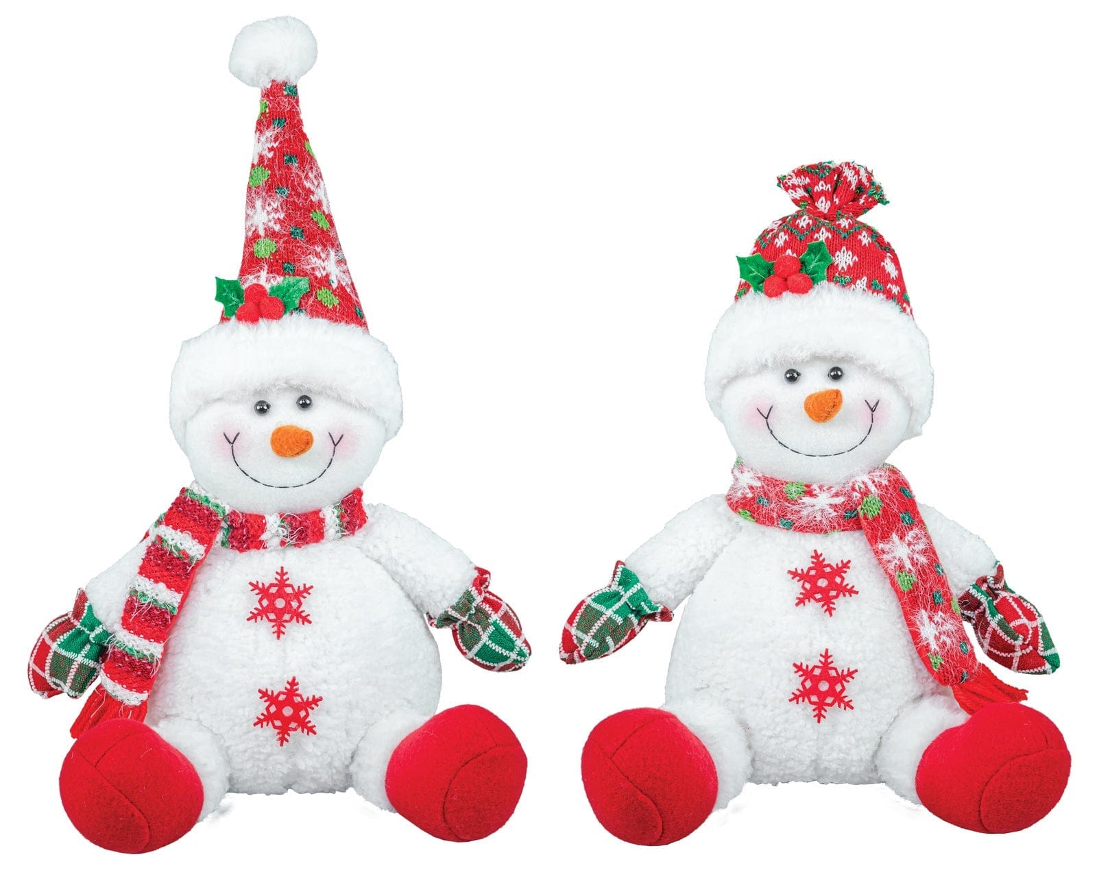 Hannah's Seasonal Decor Cranberry Snowman Sitter