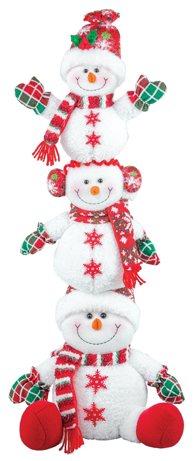 Hannah's Seasonal Decor Cranberry Snowman Stacker