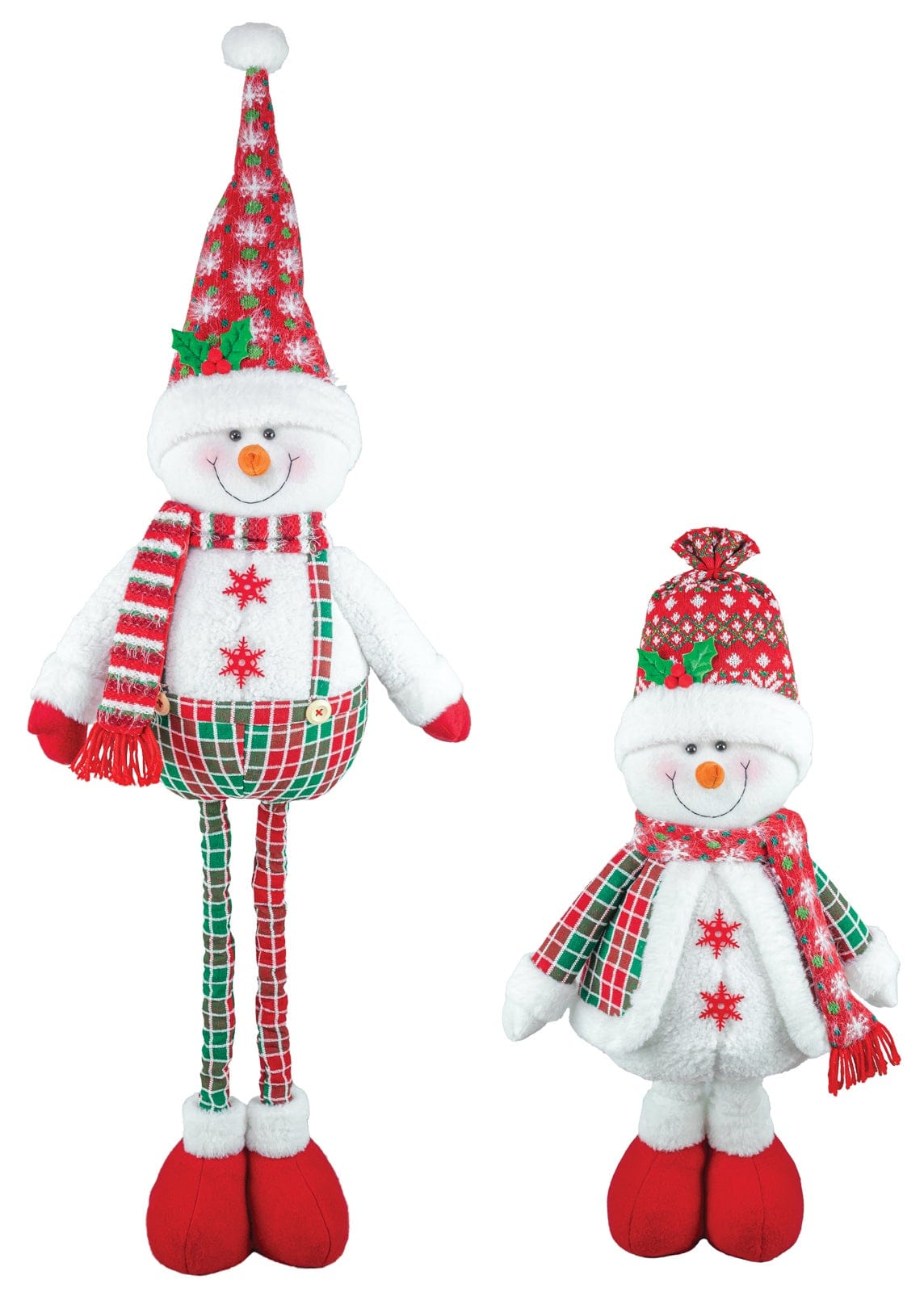 Hannah's Seasonal Decor Cranberry Stretch Leg Snowman