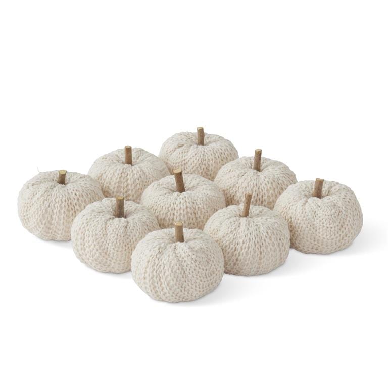 Cream Cotton Knit Filler Pumpkins (2.5