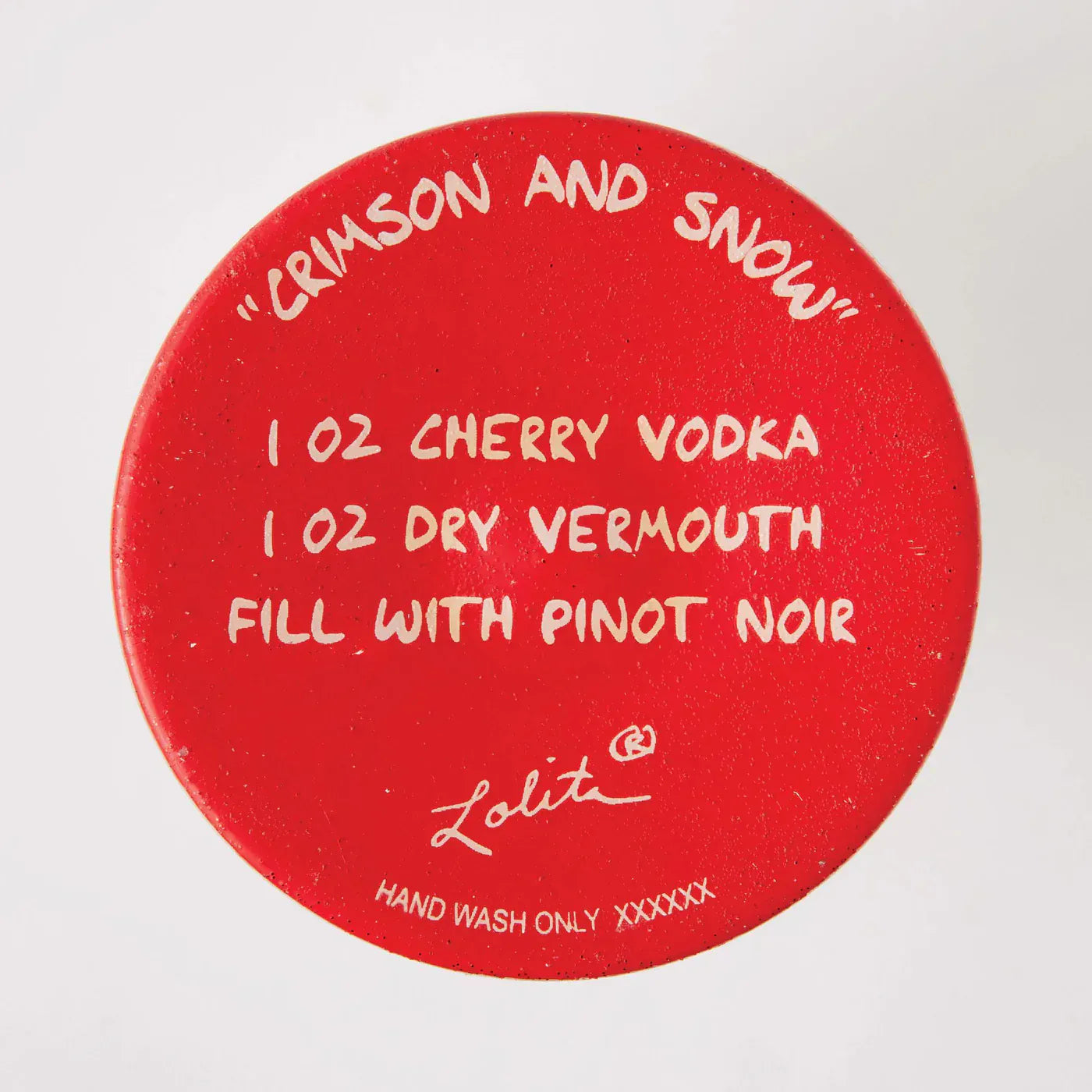 Enesco Wine Glass Crimson and Snow Wine Glass