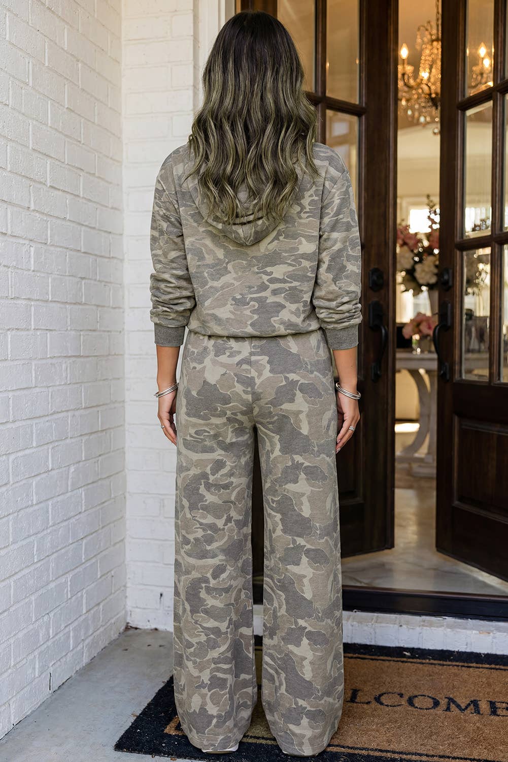 LAS Western Camouflage Casual Long 2pcs Pants Set (S-XL): Multicolour / M