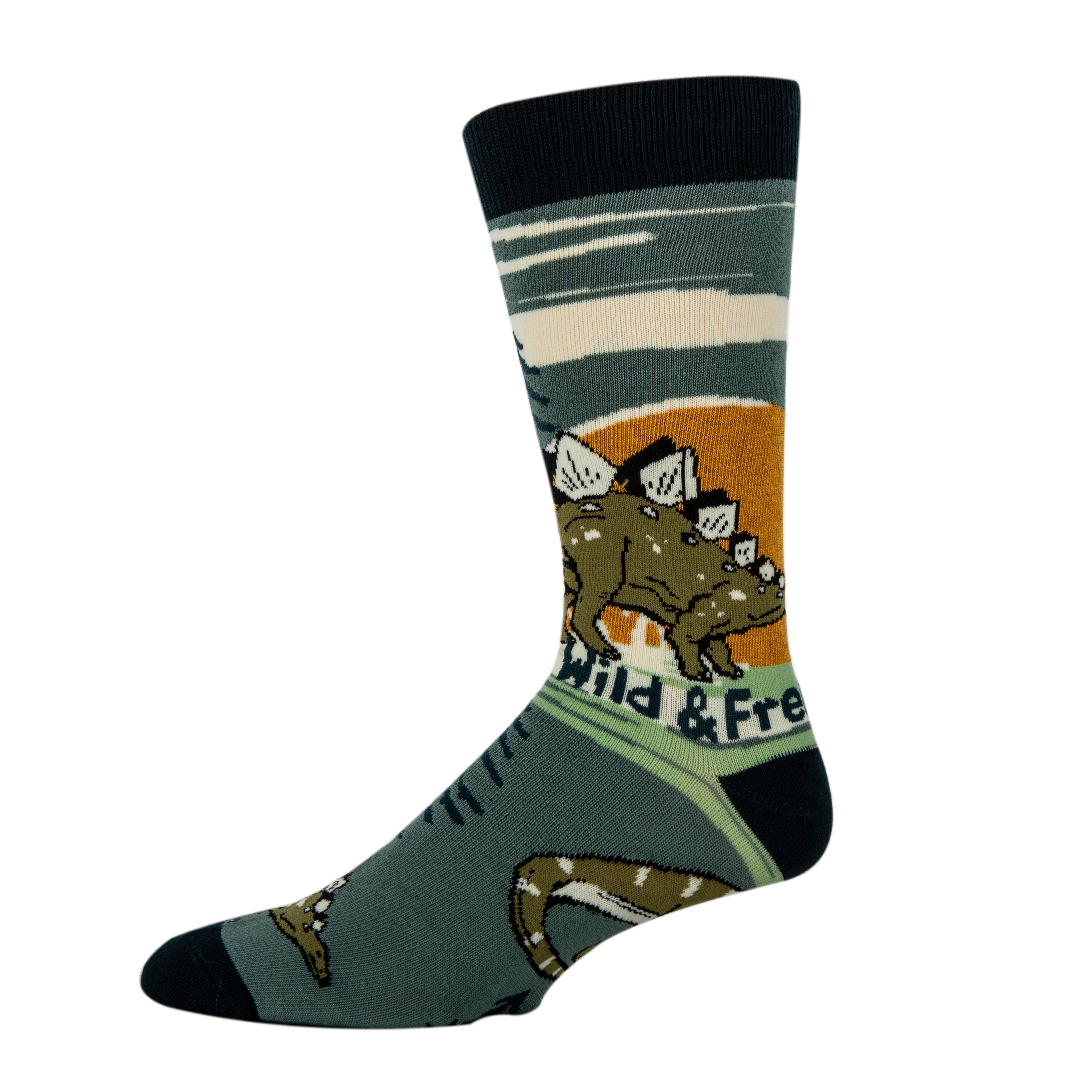 Wild & Free | Men's Novelty Cotton Crew Socks