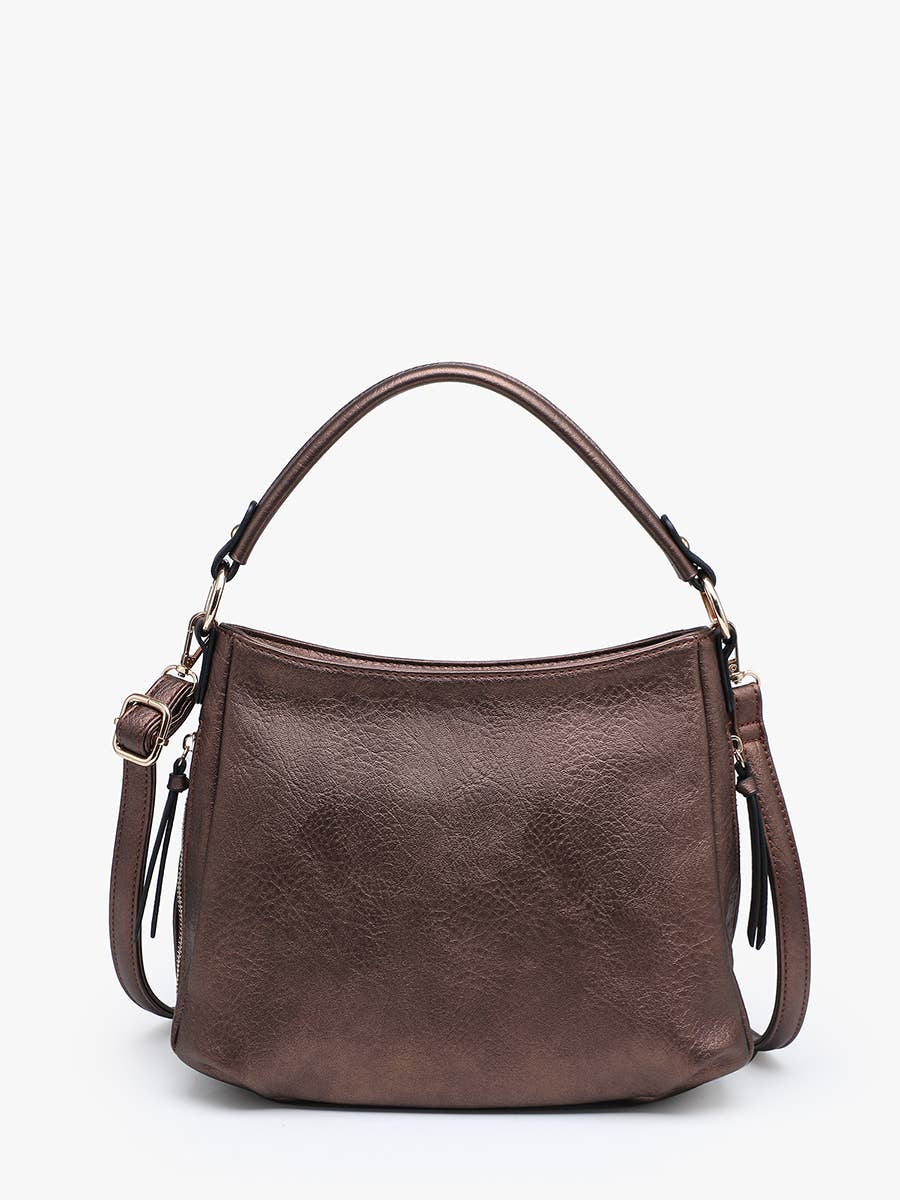 Amari Structured Satchel w/ Dual Side Pockets