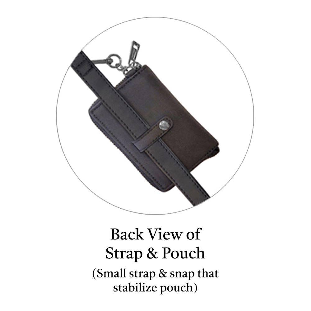 Clip & Go Strap w/Pouch Brushed Vegan Leather: Denim - Denim Pouch