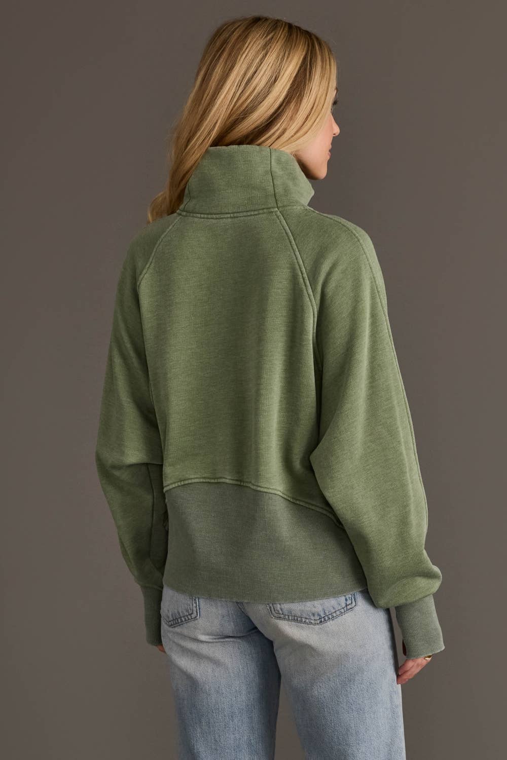 Sage Quarter Zip Sweatshirt