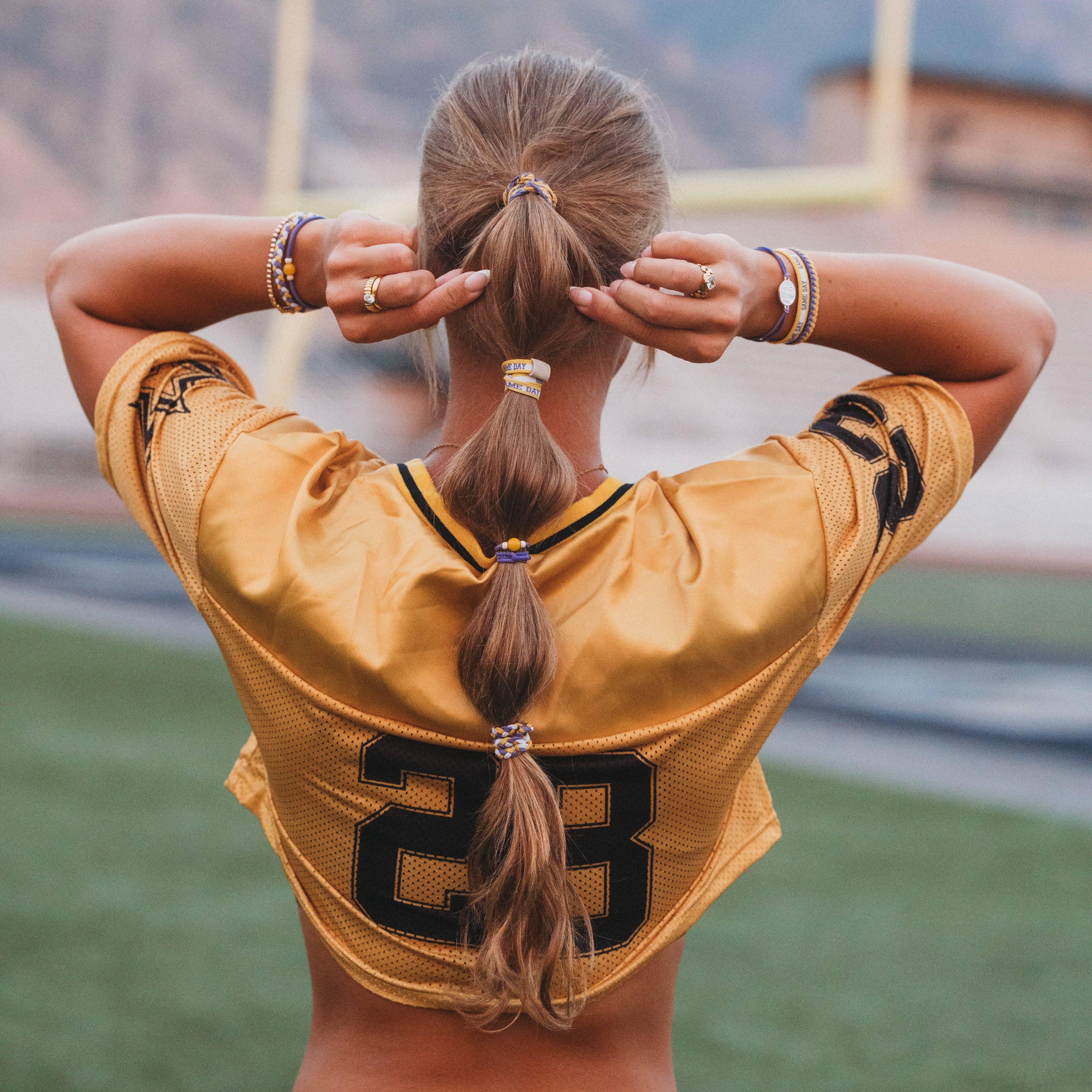 MN Game Day Purple & Yellow Hair Tie Bracelets