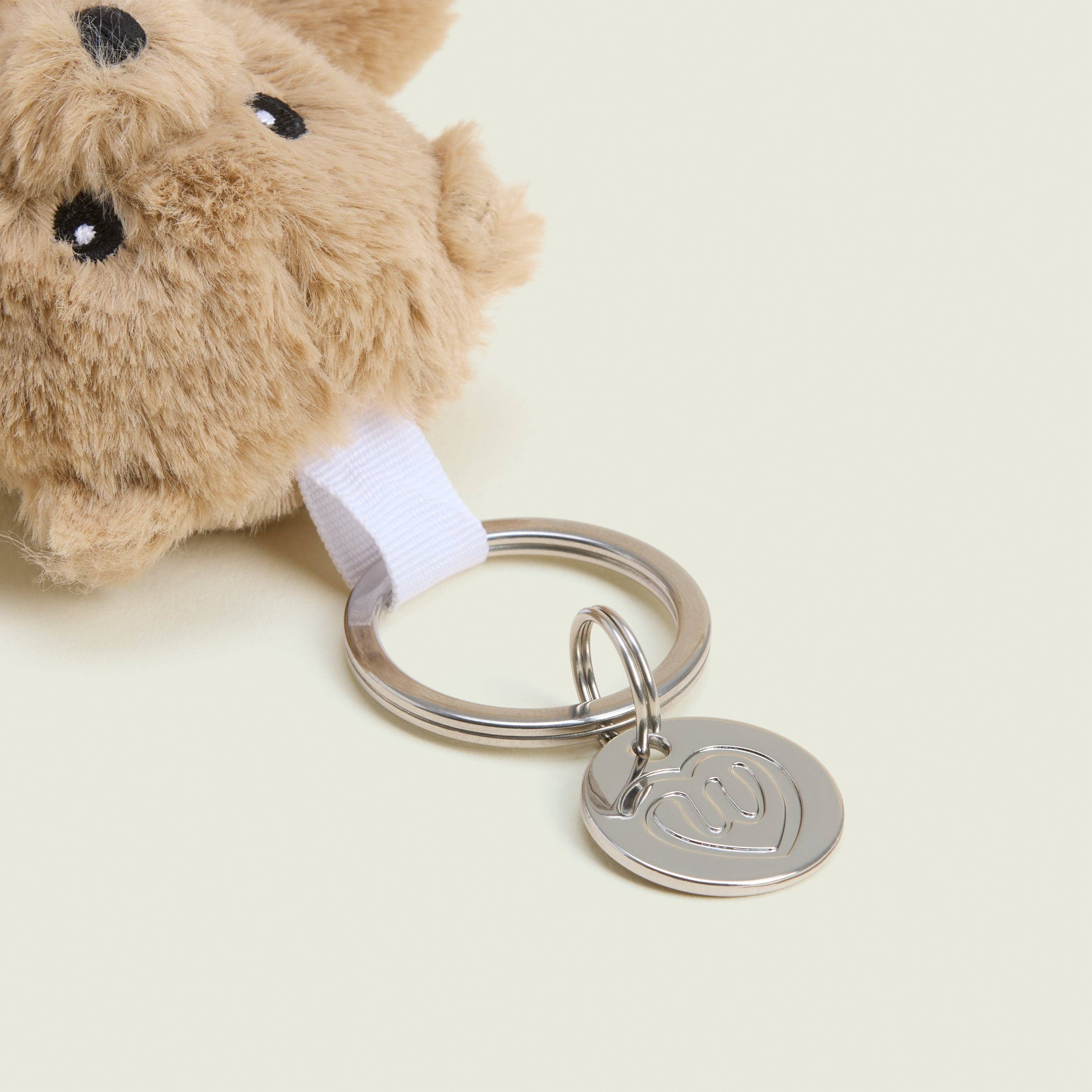 Brown Curly Bear Keyring sensory Squishy