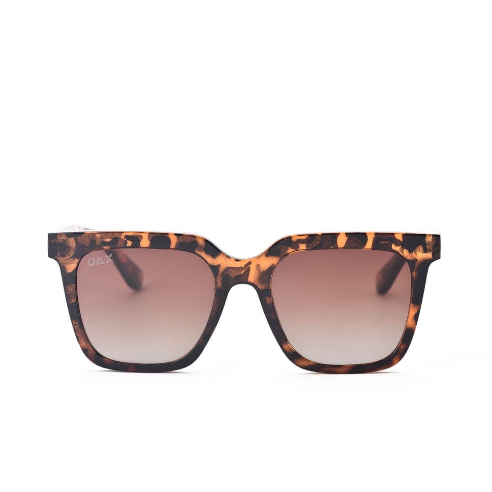 DAX Eyewear Dani- Women’s Square Sunglasses – Oversized Fall Line: Brown Cheetah