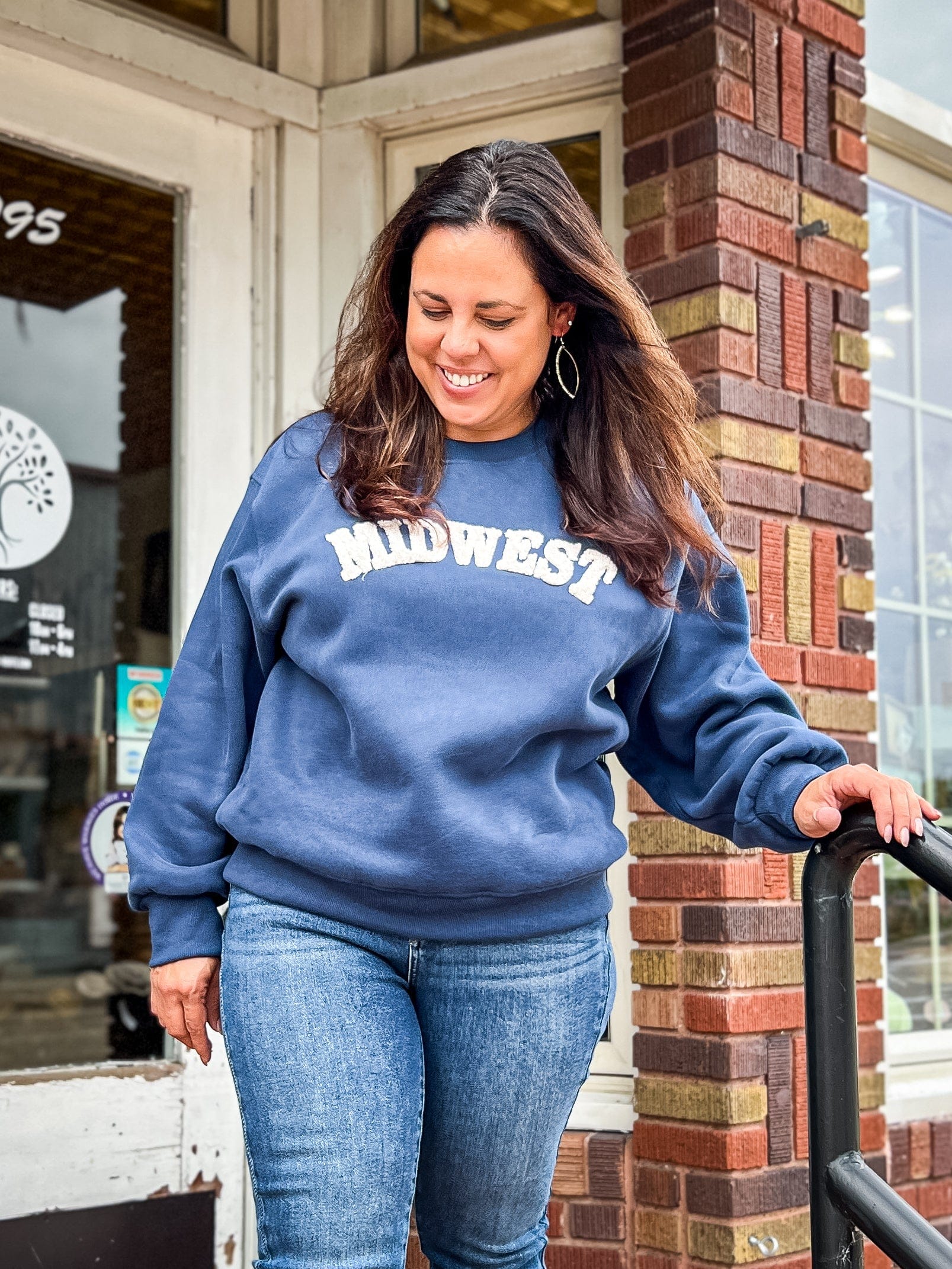 Panache Apparel Co. sweatshirt Dark Blue Midwest Sweatshirt