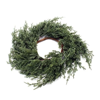 WT Collection Seasonal Decor Dark Green Juniper Candle Ring