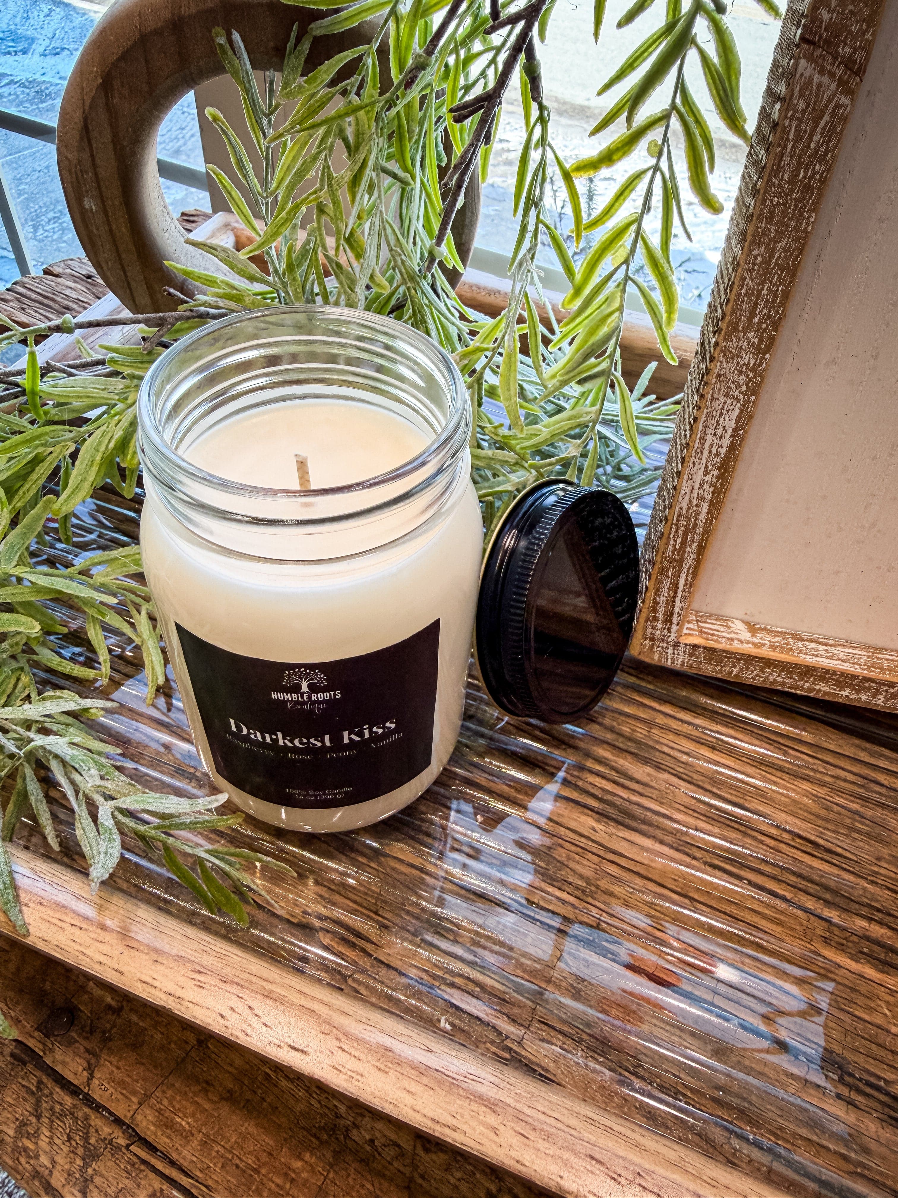 Humble Roots Boutique Candle Darkest Kiss Soy Candle