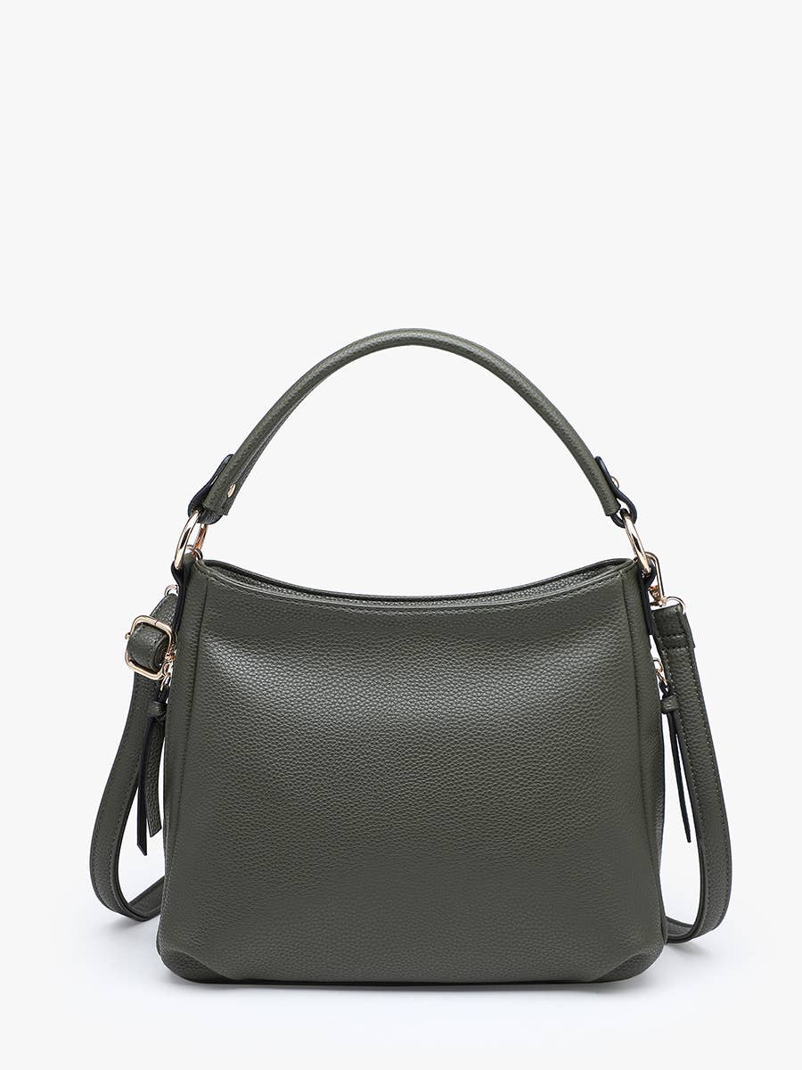 Amari Structured Satchel w/ Dual Side Pockets