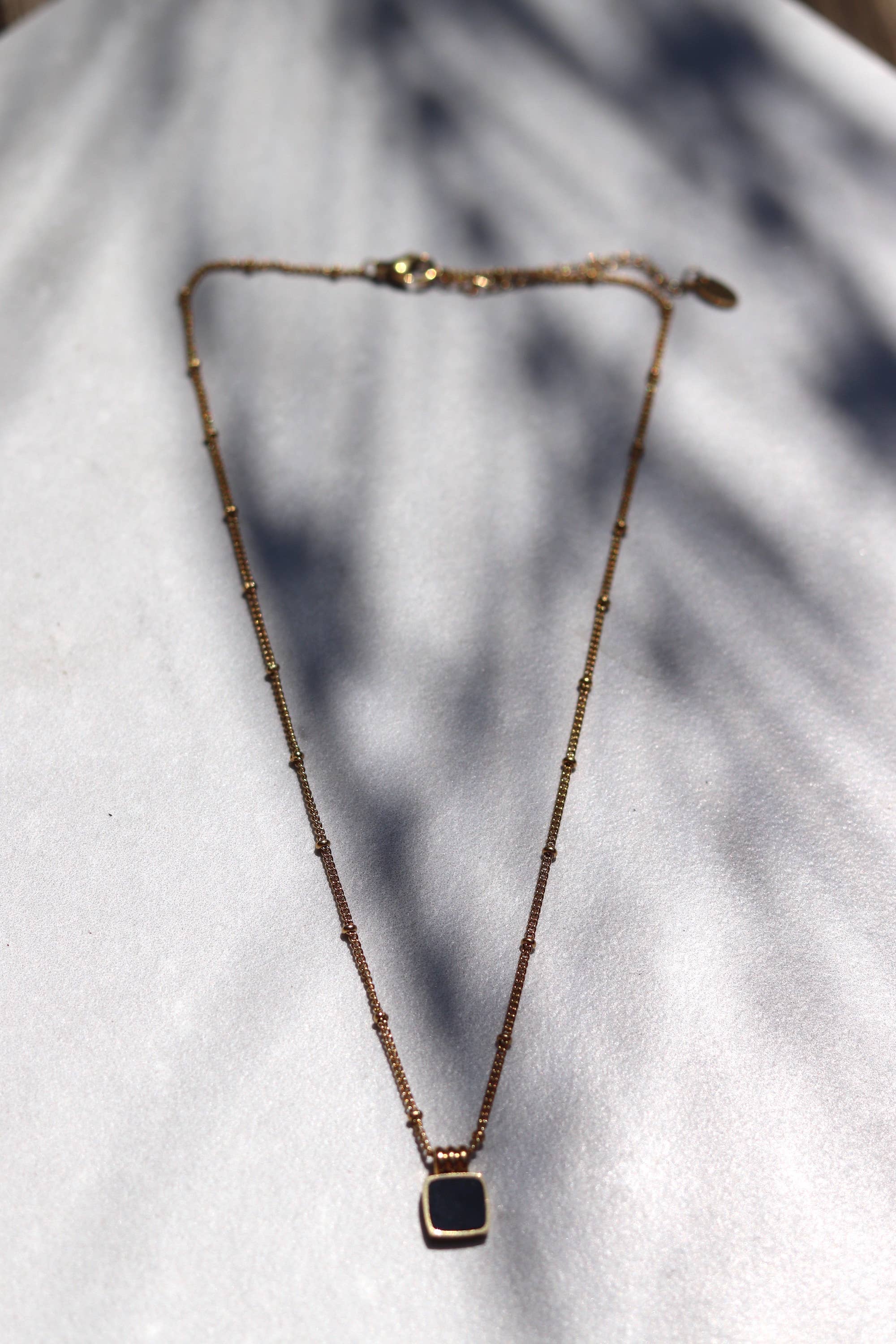 Dee Black Stone Necklace