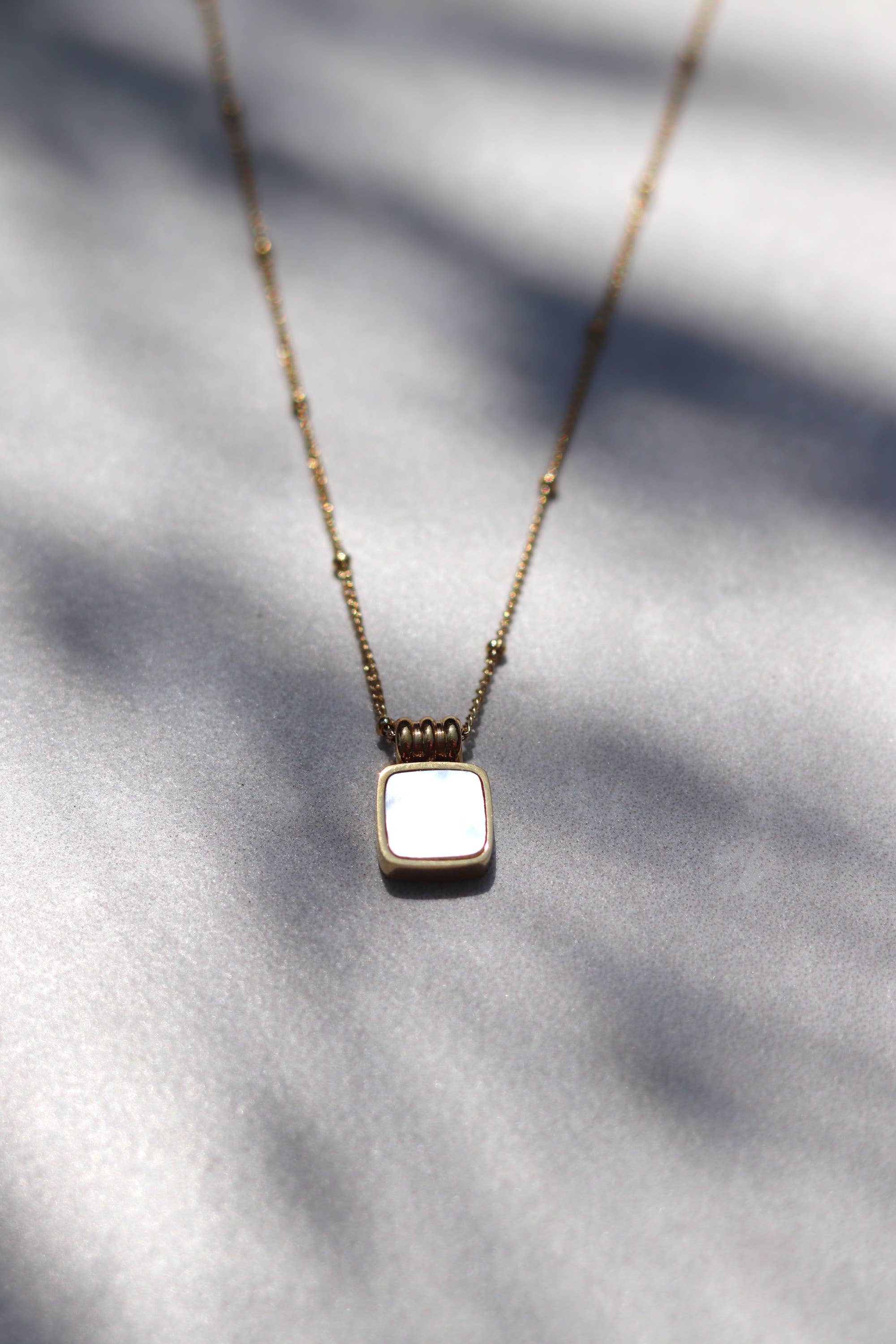 Cedar and Cypress Designs Dee Necklace - White