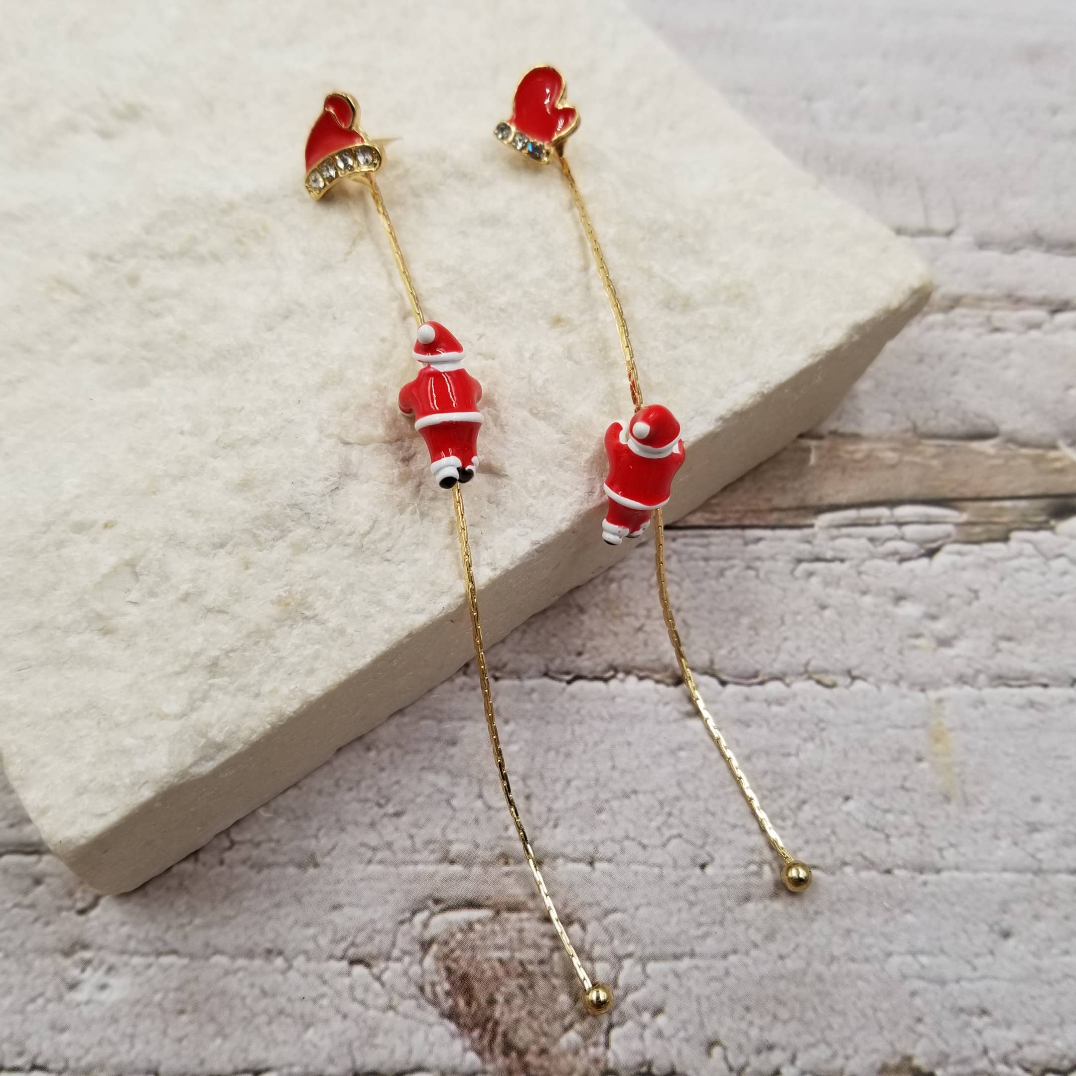 Treasure Wholesale Earrings Delivering Gifts Santa Claus Earrings