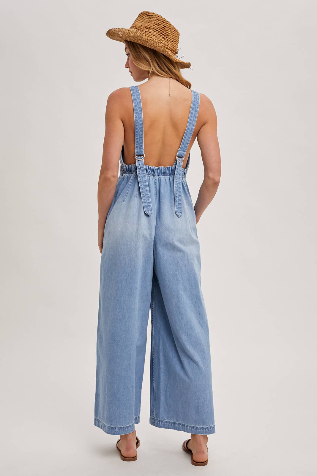 Bluivy DENIM OVERALL JUMPSUIT: LT.WASH / S