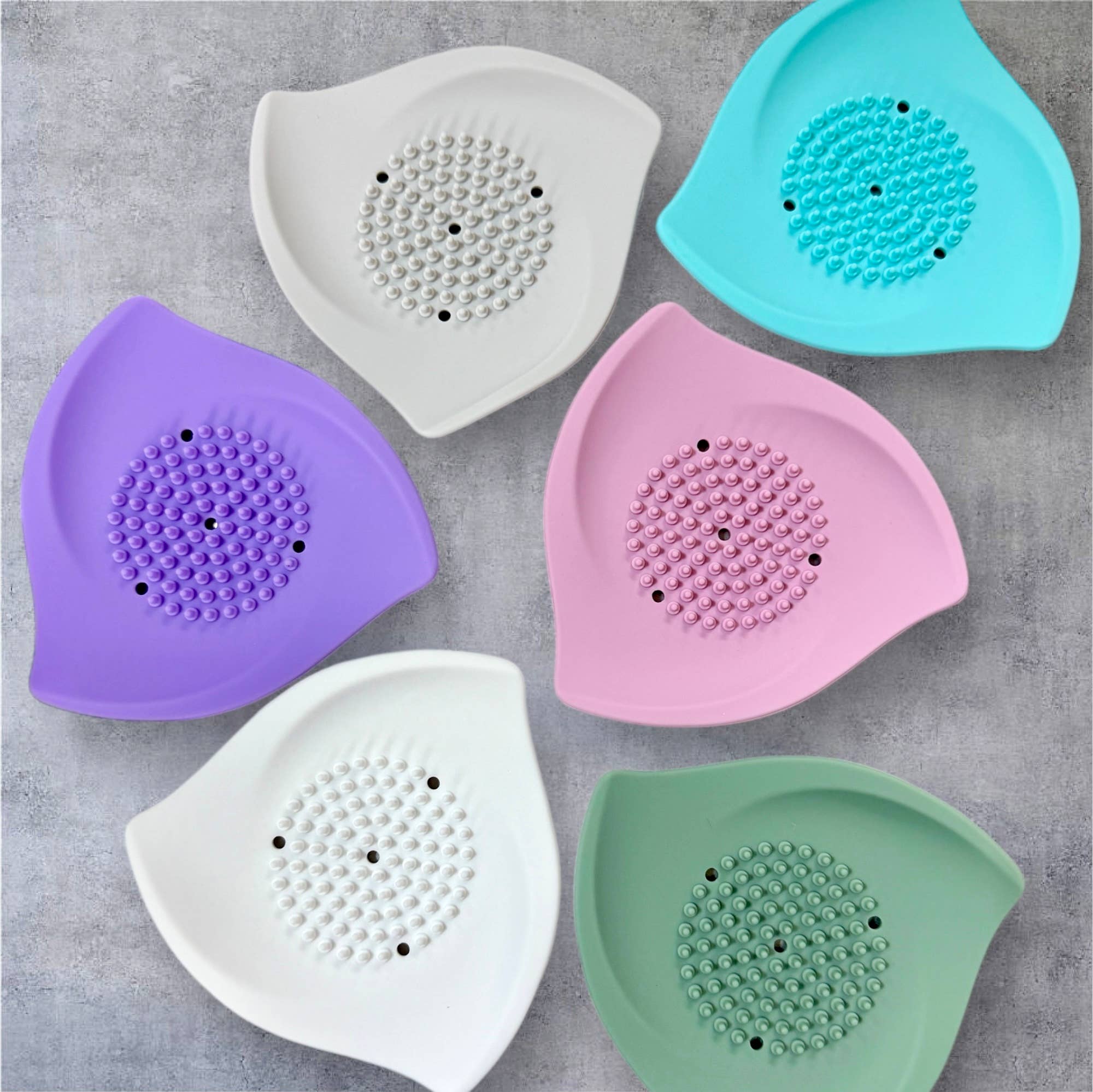 Shower Steamer Tray - Silicone Soap Tray: Mint blue