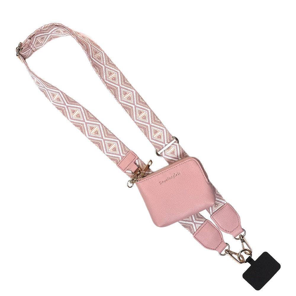 Diamond Pattern Clip & Go Strap w/RFID Pouch