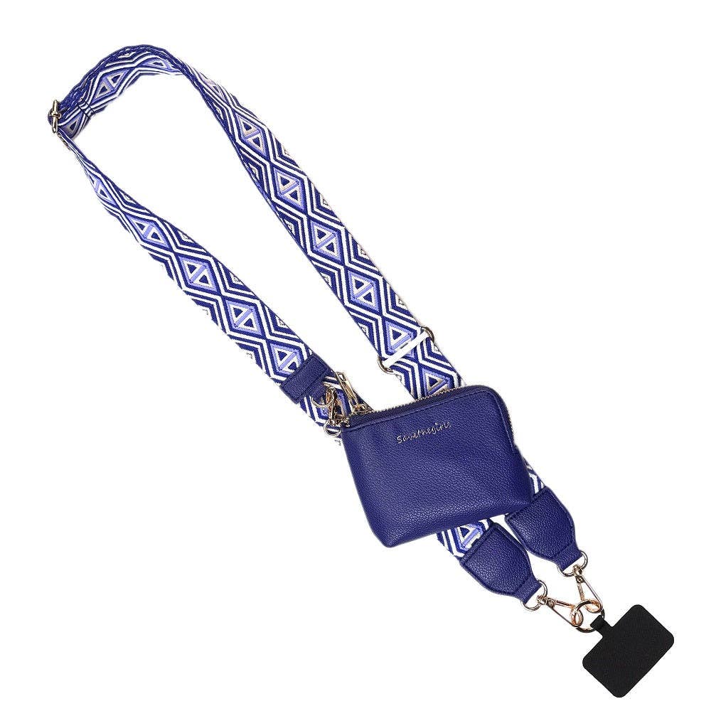 Diamond Pattern Clip & Go Strap w/RFID Pouch