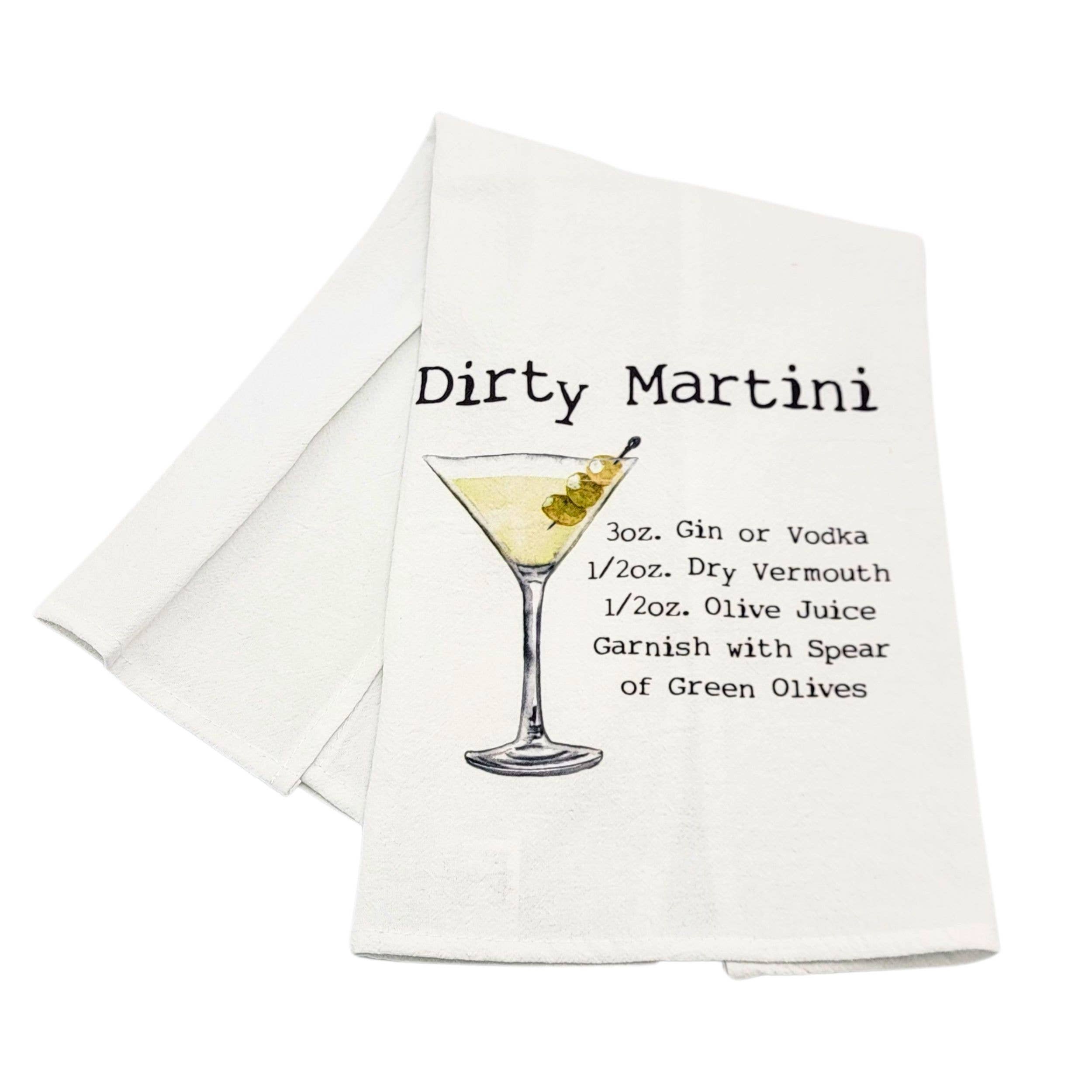 Dirty Martini Cocktail Bar Towel
