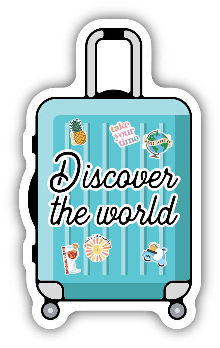 CJs Cottage Sticker Discover the World Vinyl Sticker