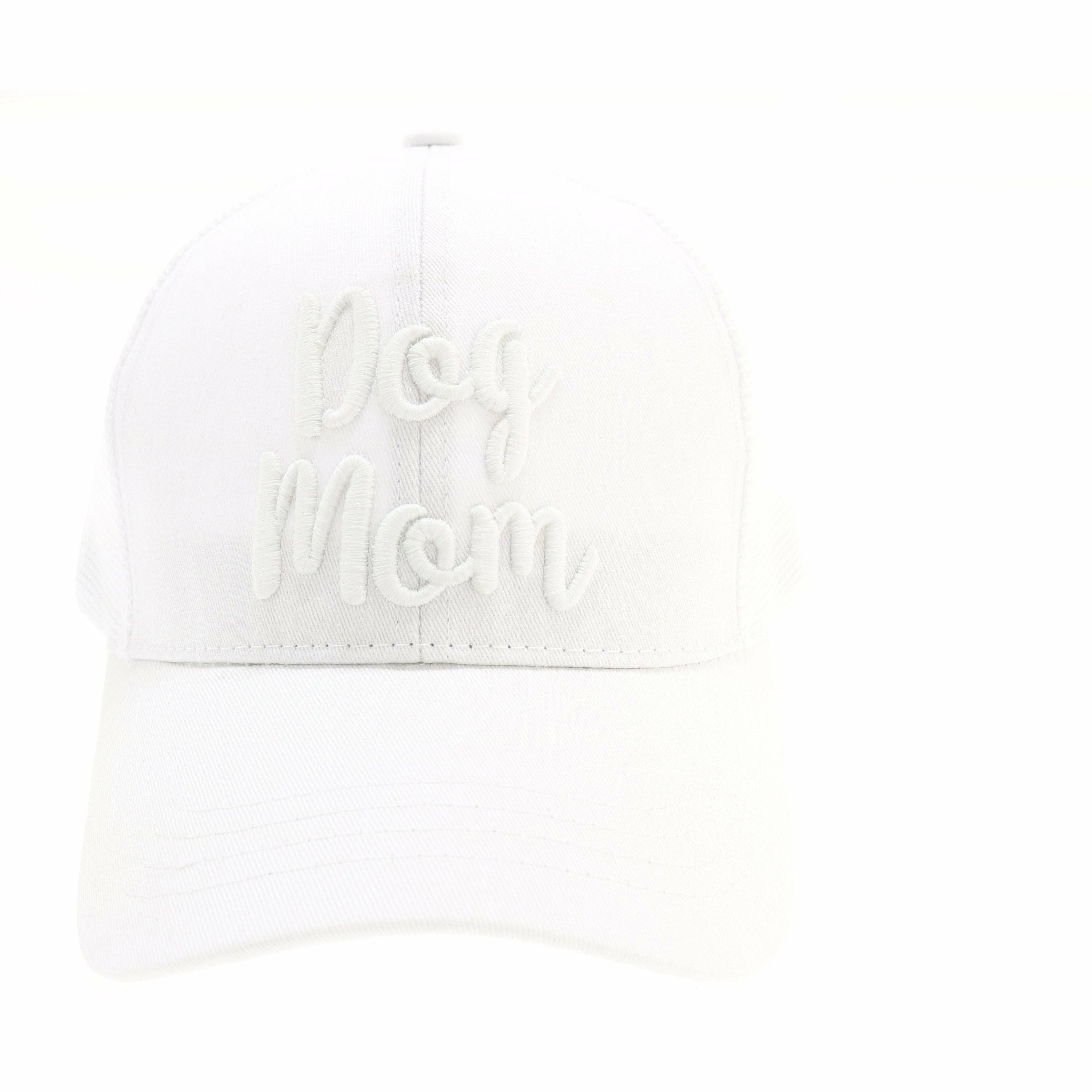 Dog Mom Embroidered High Ponytail CC Ball Cap