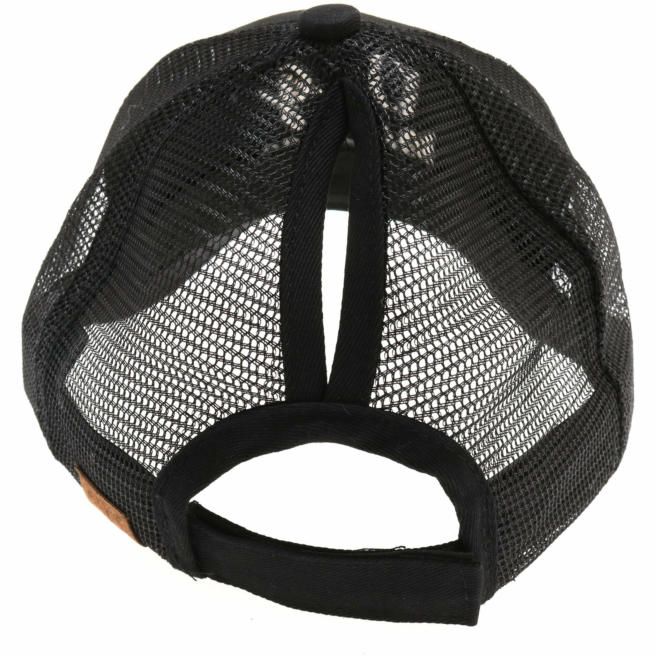 Dog Mom Embroidered High Ponytail CC Ball Cap