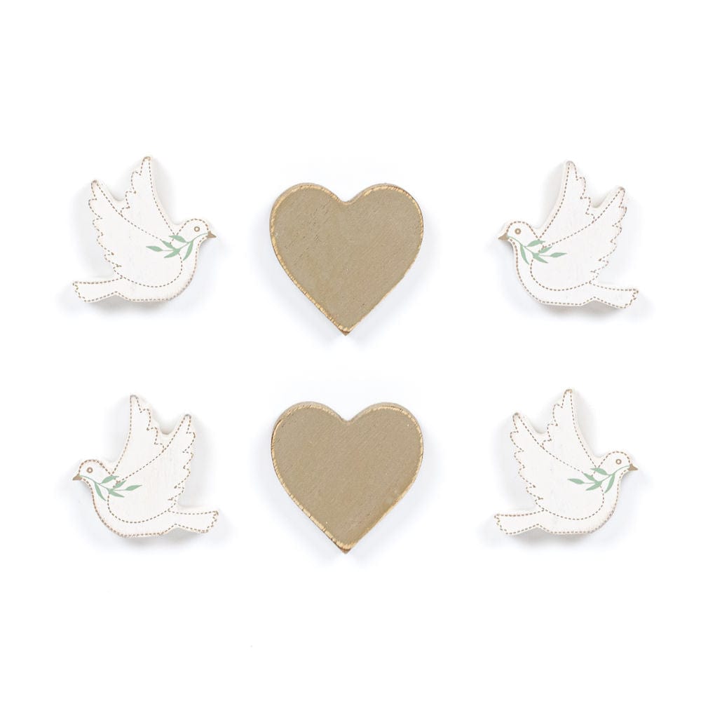 Doves & Hearts Wood Sitter