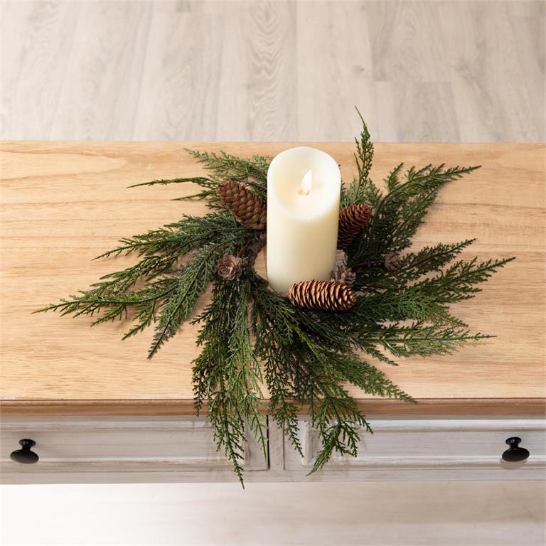 Draping Cedar Candle Ring