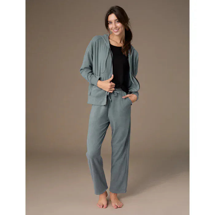 CoCo Carmen Lounge Pants Dusty Blue Weekend Brushed Wide Leg Lounge Pants