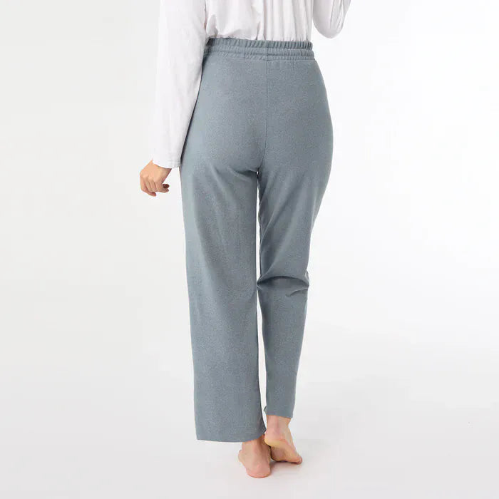 Dusty Blue Weekend Brushed Wide Leg Lounge Pants