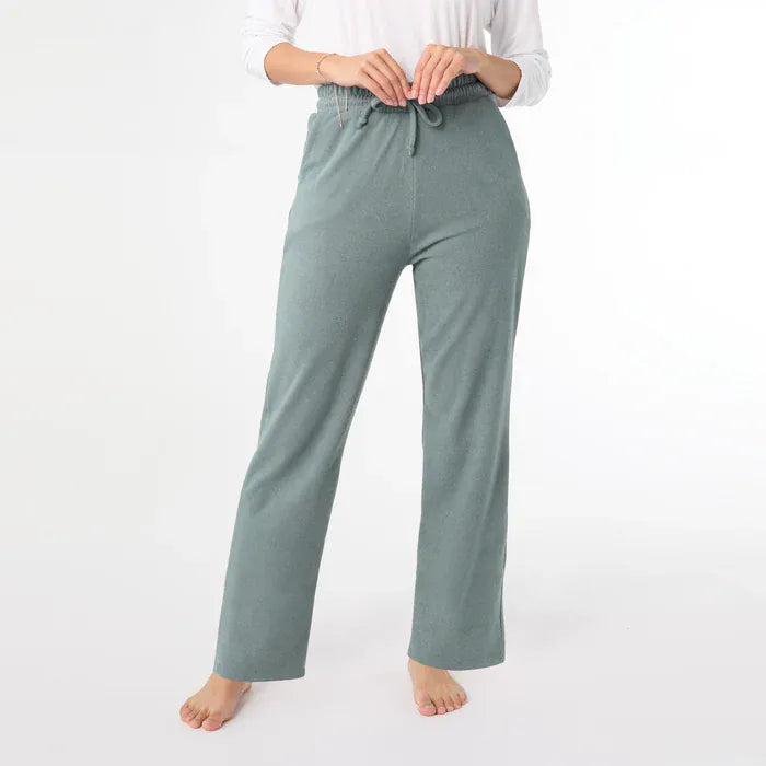 CoCo Carmen Lounge Pants Dusty Blue Weekend Brushed Wide Leg Lounge Pants