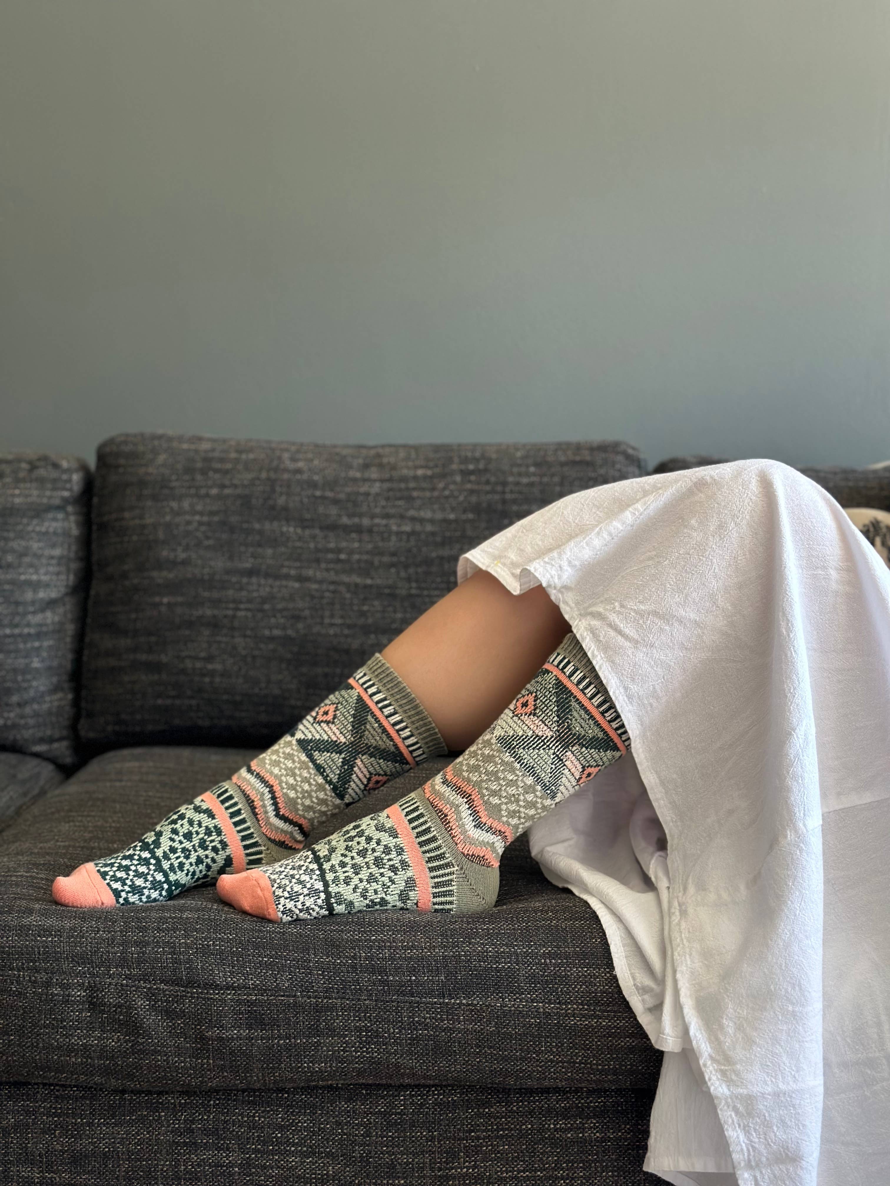 Emma | Women's Pattern Soft Fuzzy Knit Socks