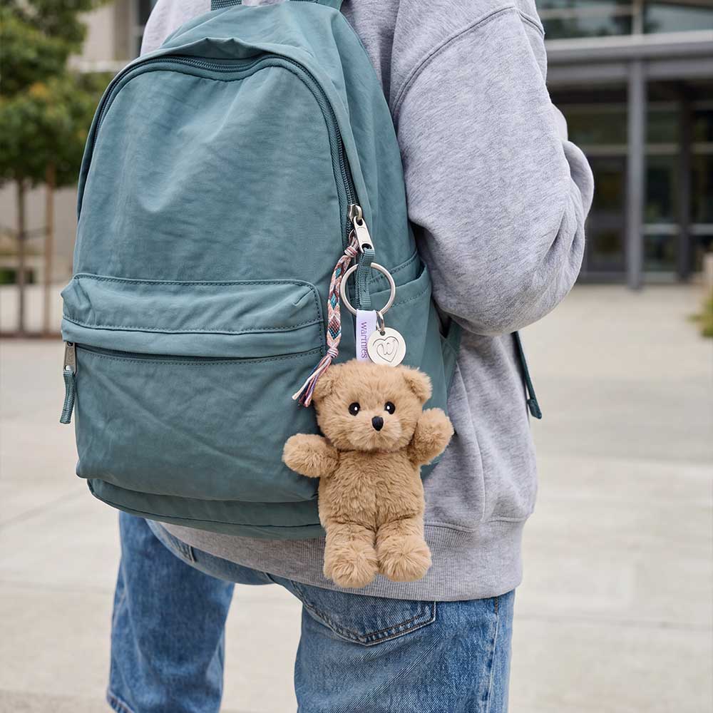 Brown Curly Bear Keyring sensory Squishy