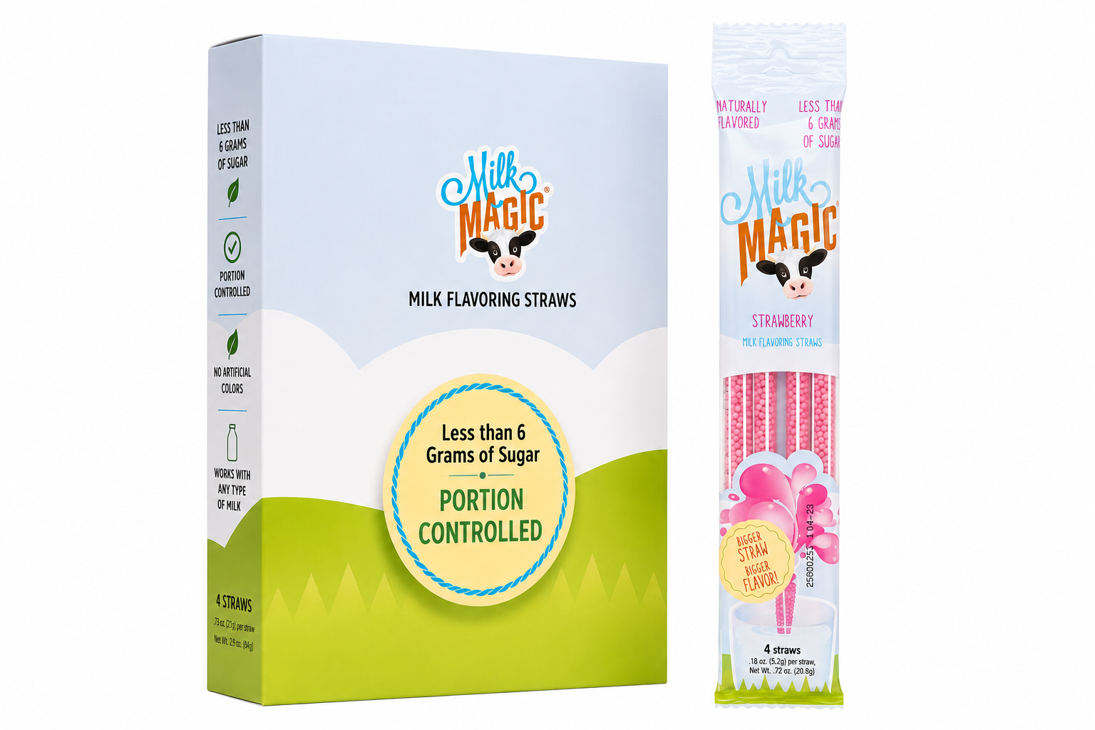 Milk Magic Strawberry Milk Flavoring Straws