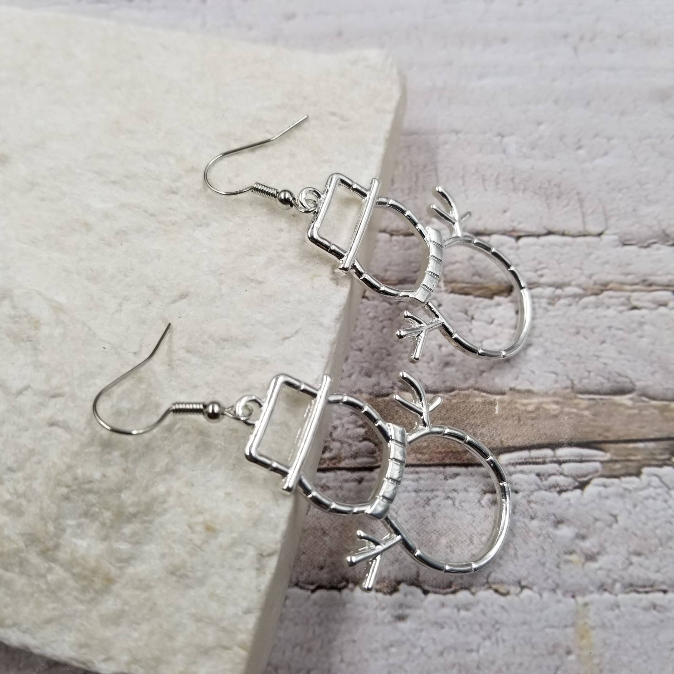 Snowman Silhouette Earrings