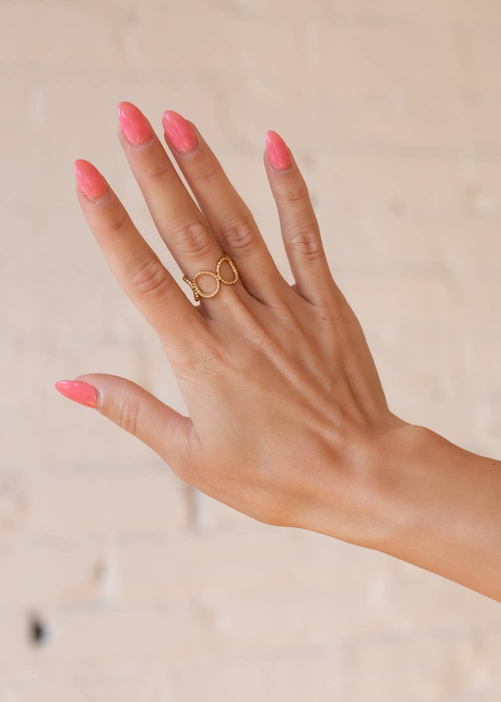 Luxe Gold Open Circles Ring