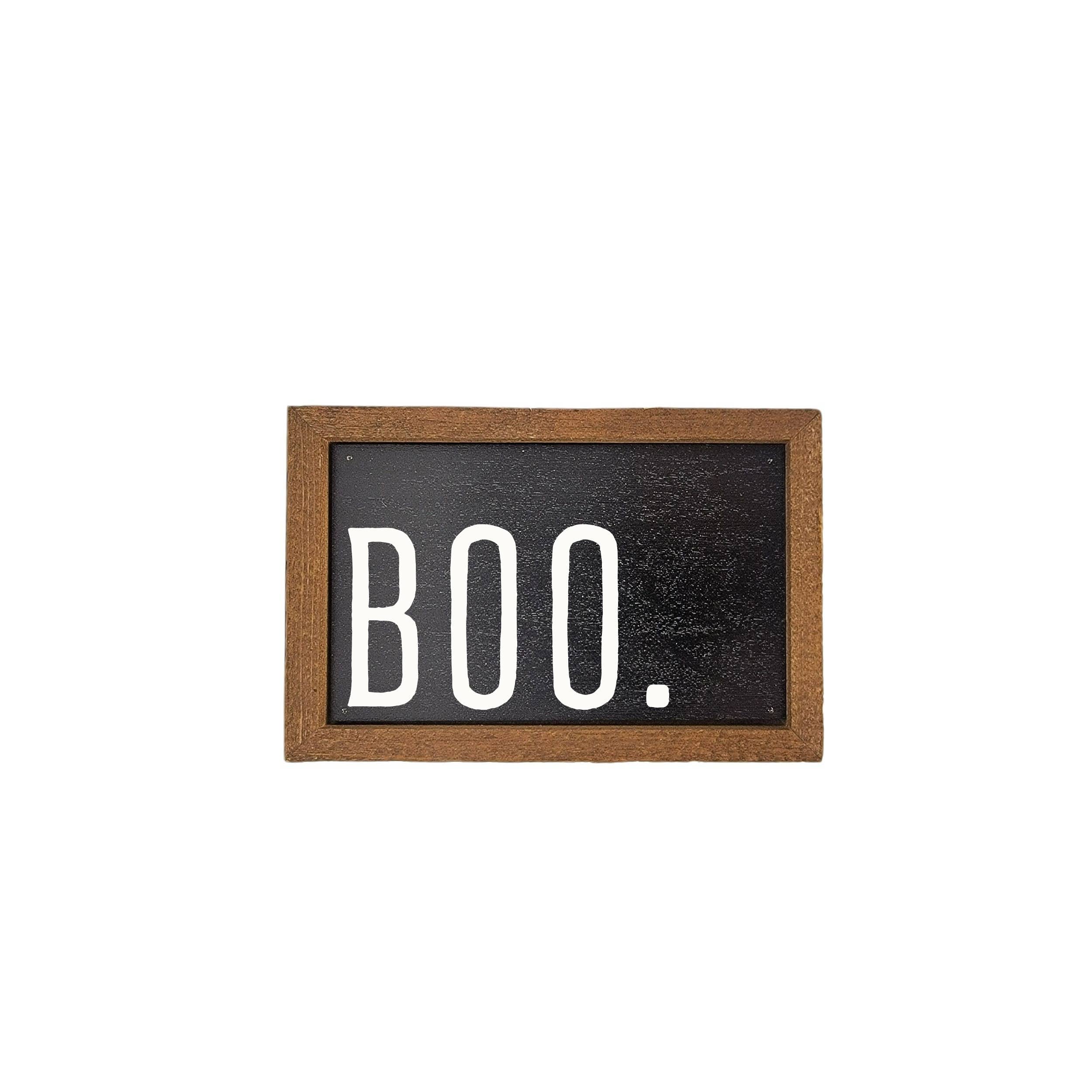 Rustic Wooden Boo Sign - 6x4”