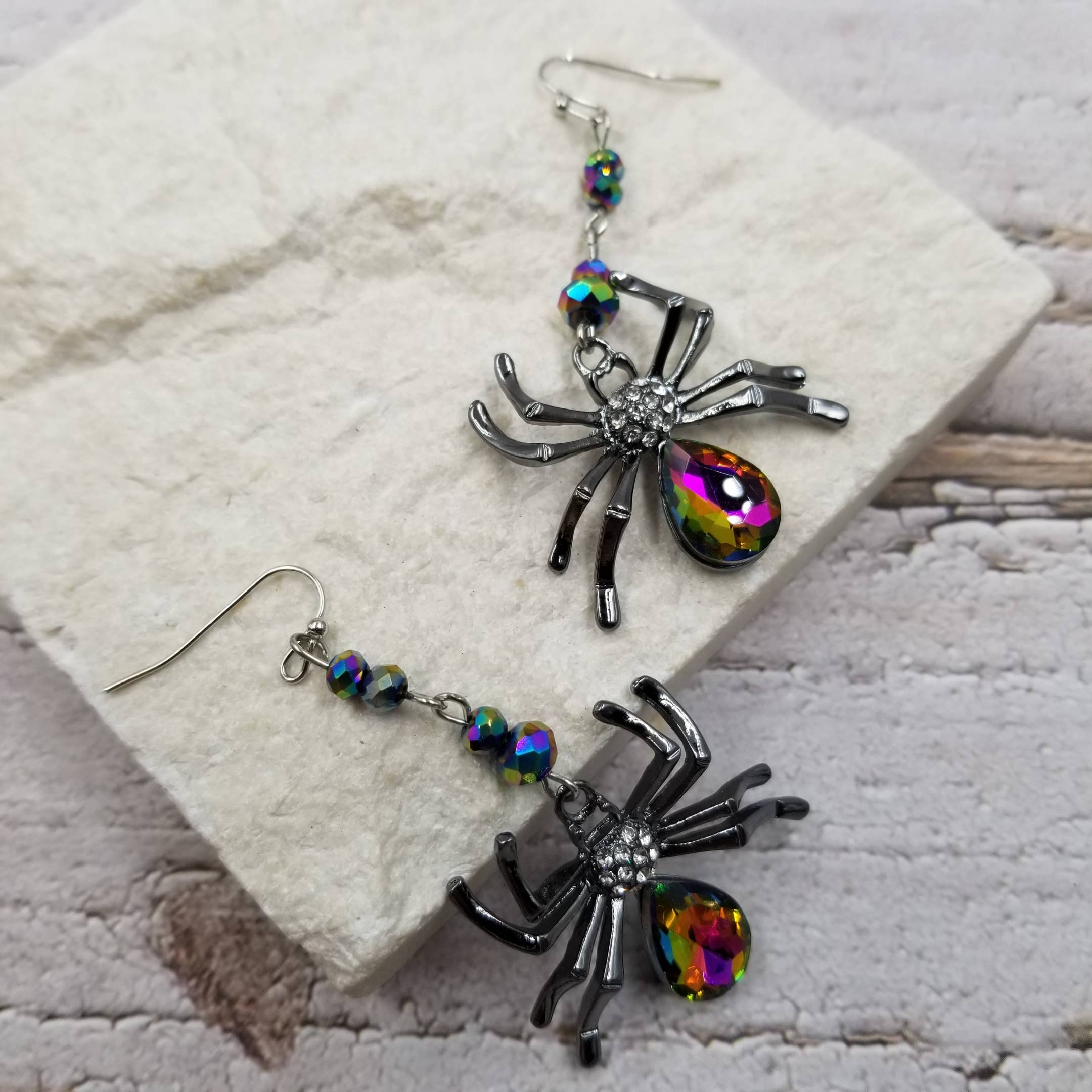 Halloween Poison Spider Earrings