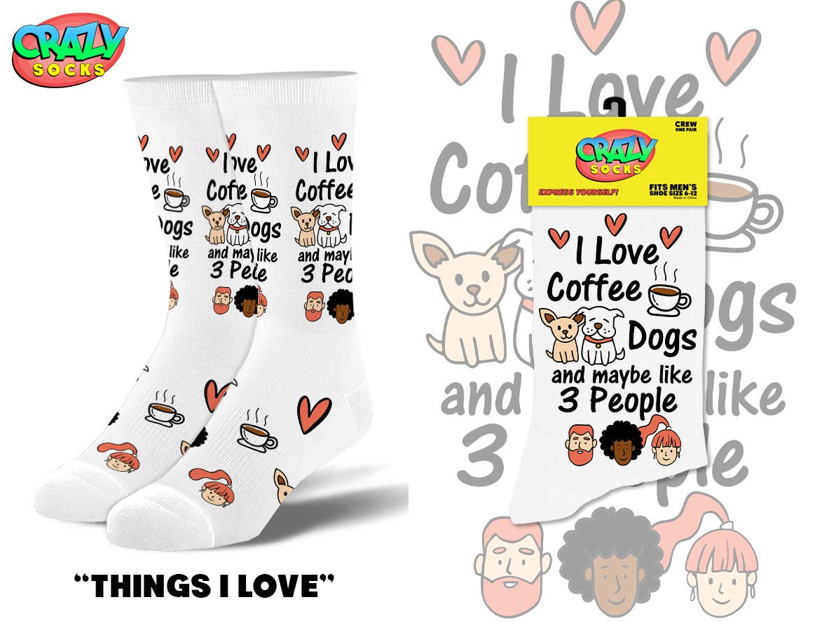 Women's Things I Love Crew Socks