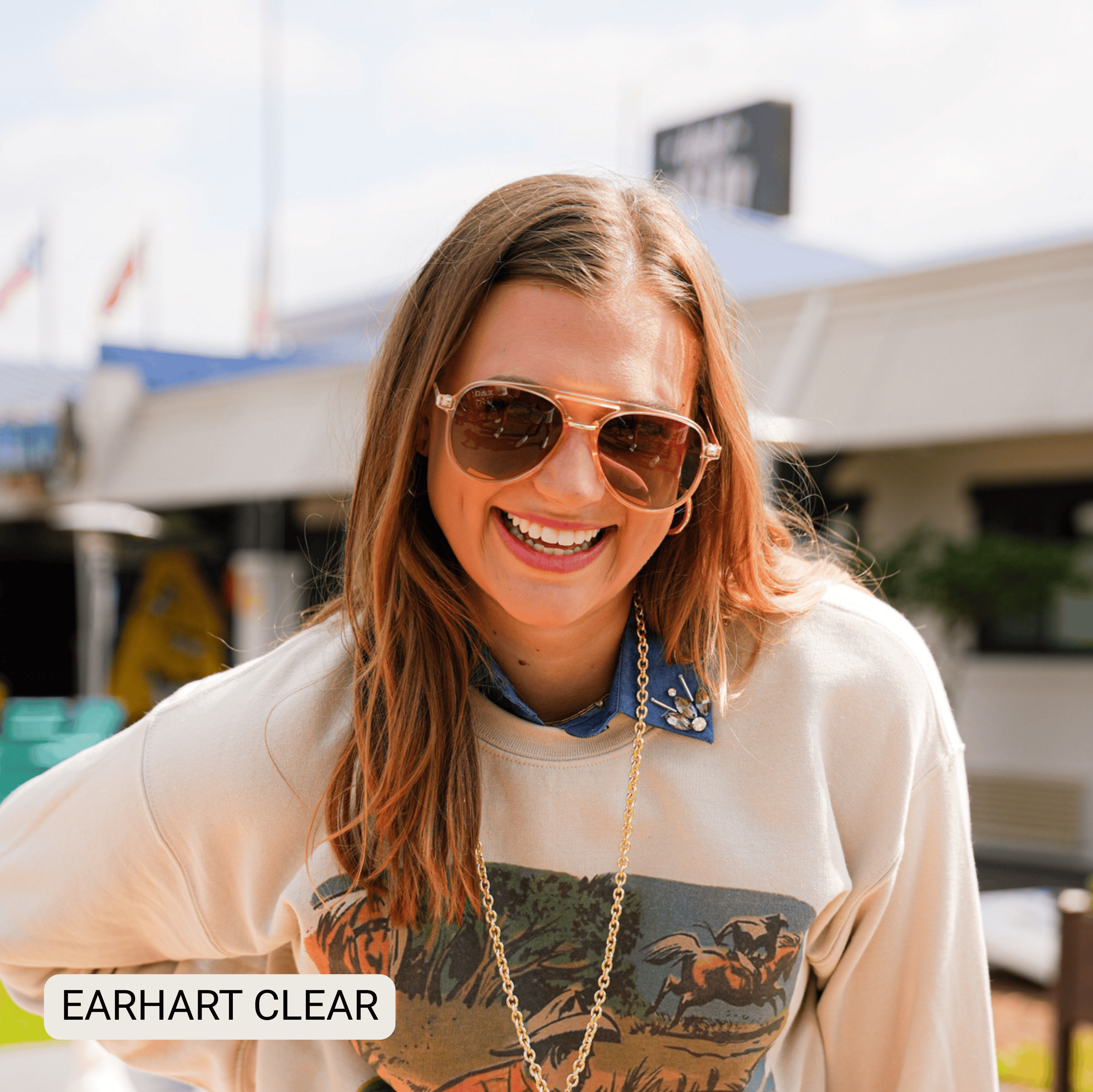Earhart Polarized Women’s Aviator Sunglasses