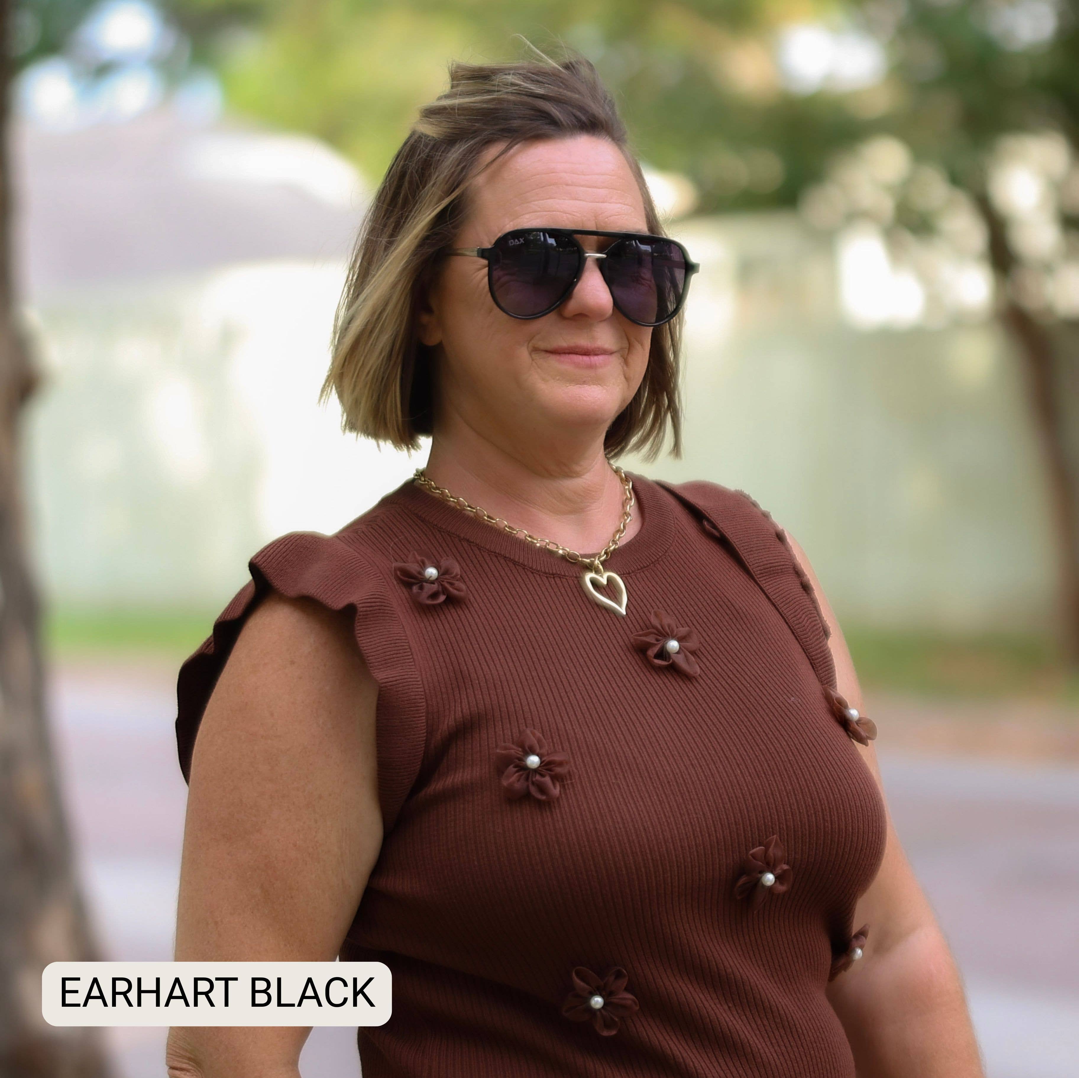 Earhart Polarized Women’s Aviator Sunglasses