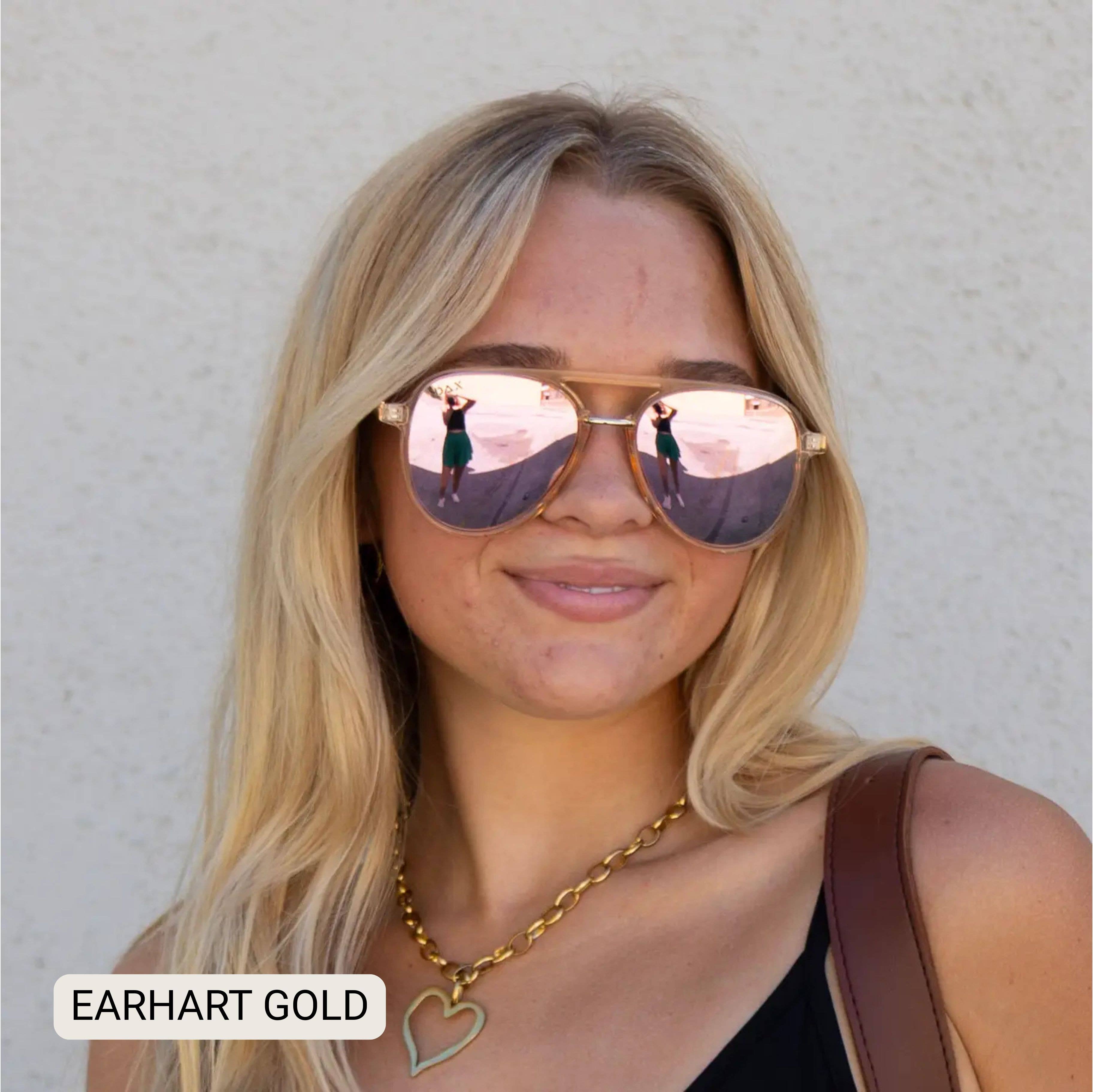Earhart Polarized Women’s Aviator Sunglasses