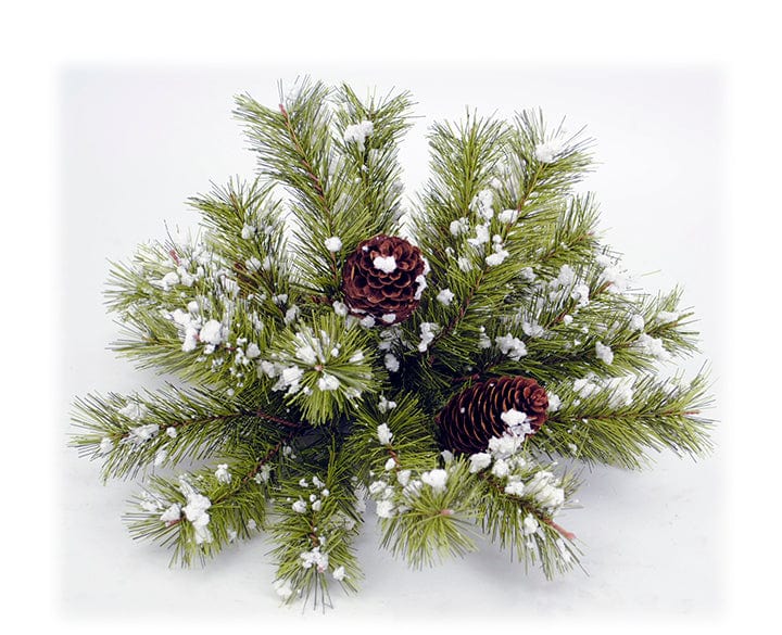 Wills Seasonal Decor 12" Easton Pine Half Ball Snow