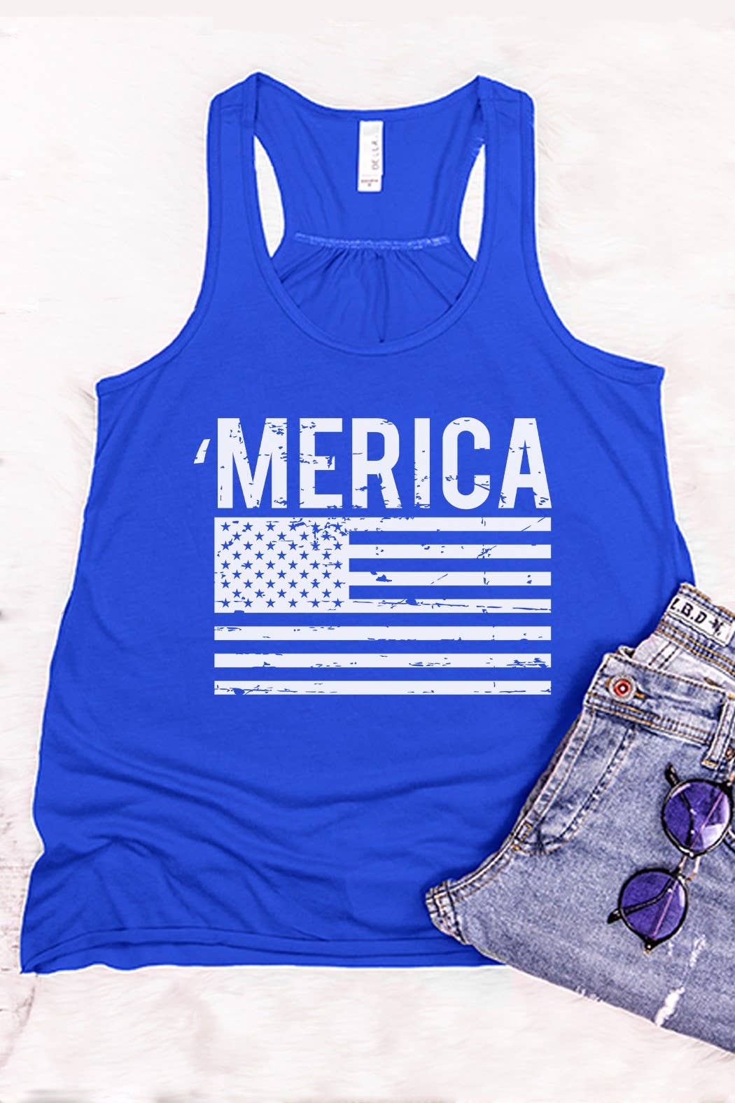 ‘Merica American Flag, Patriotic Tank Top