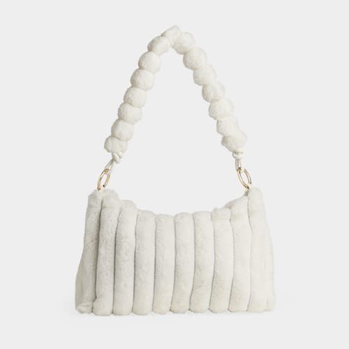 CoCo Carmen Purse Elowen Winter White Faux Fur Shoulder Bag