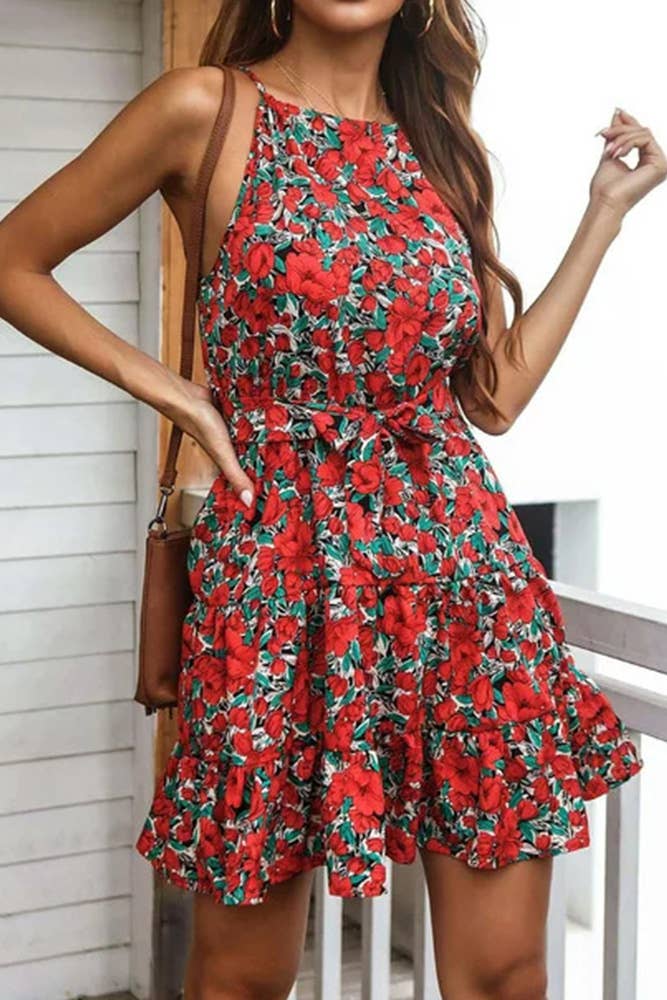 UNISHE Dress Endless Summer Halter Floral Dress