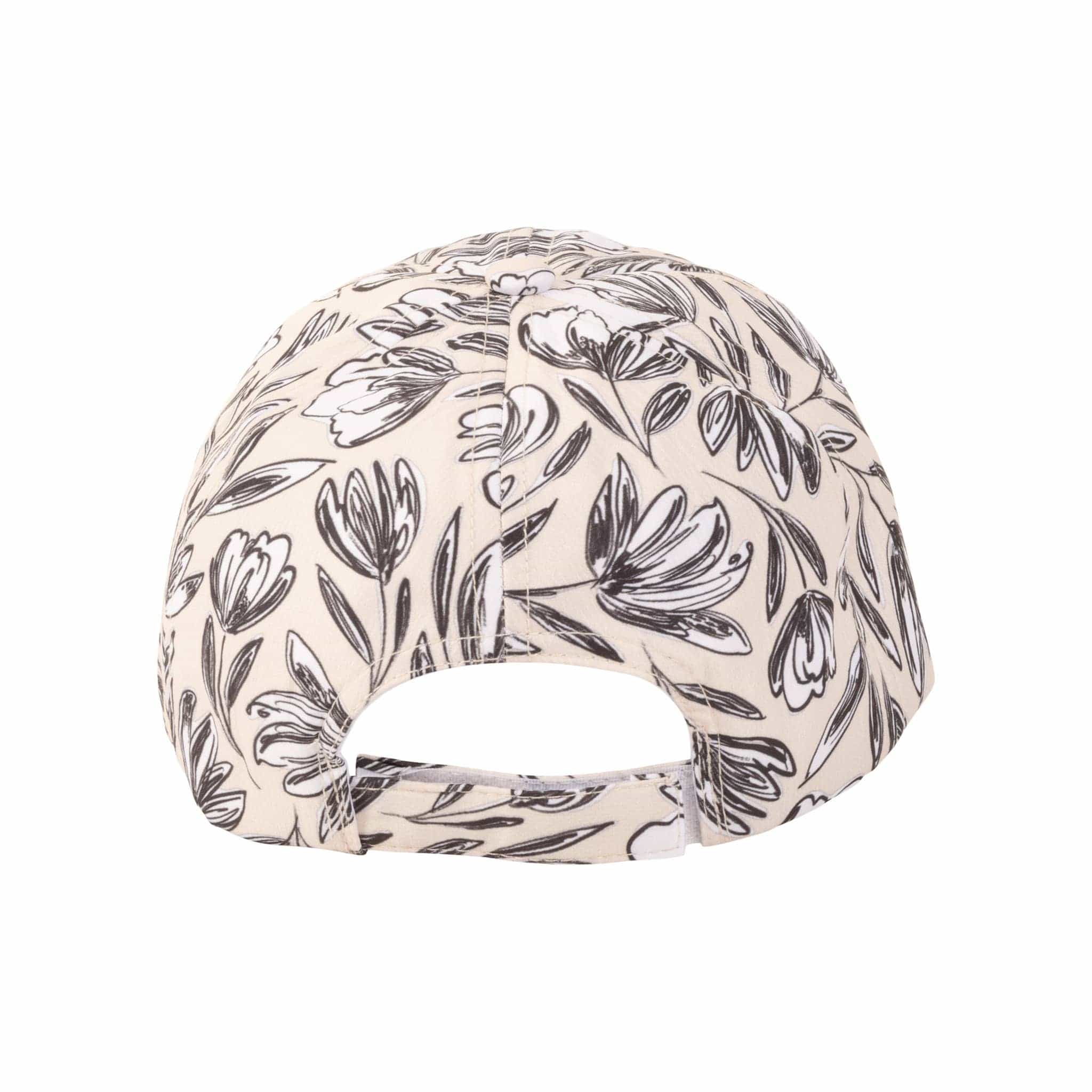 Elsie & Zoey Etta Cream Floral Print Adjustable Baseball Cap